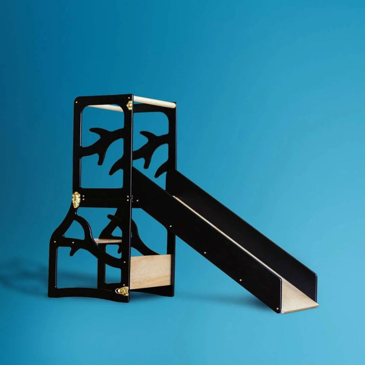 Learning Tower 3in1 wandelbarer Montessori Lernturm - mit Rutsche oder Hocker - Tree Design