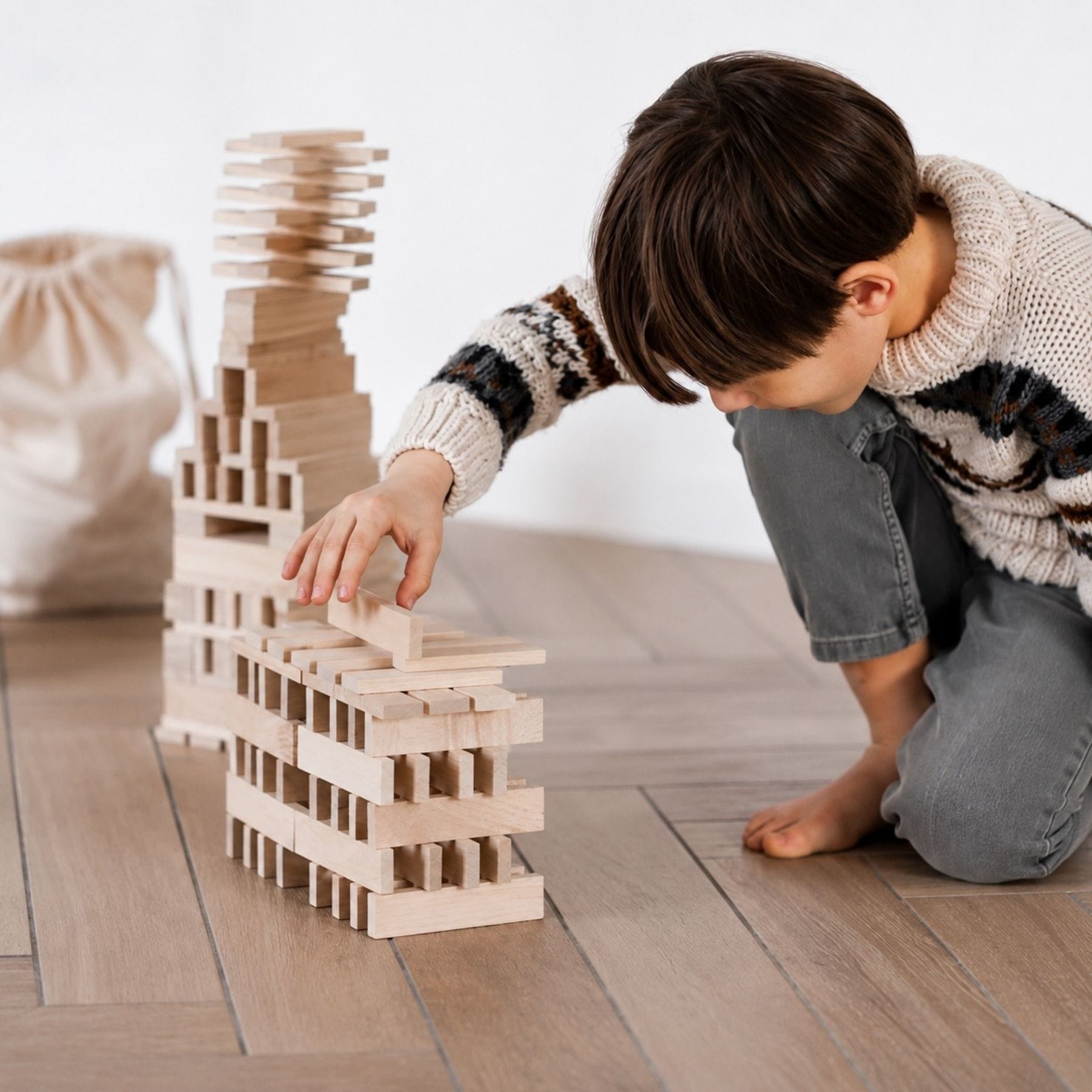 Architectural Blocks - 100 oder 200 Holzbausteine | Wooden Story