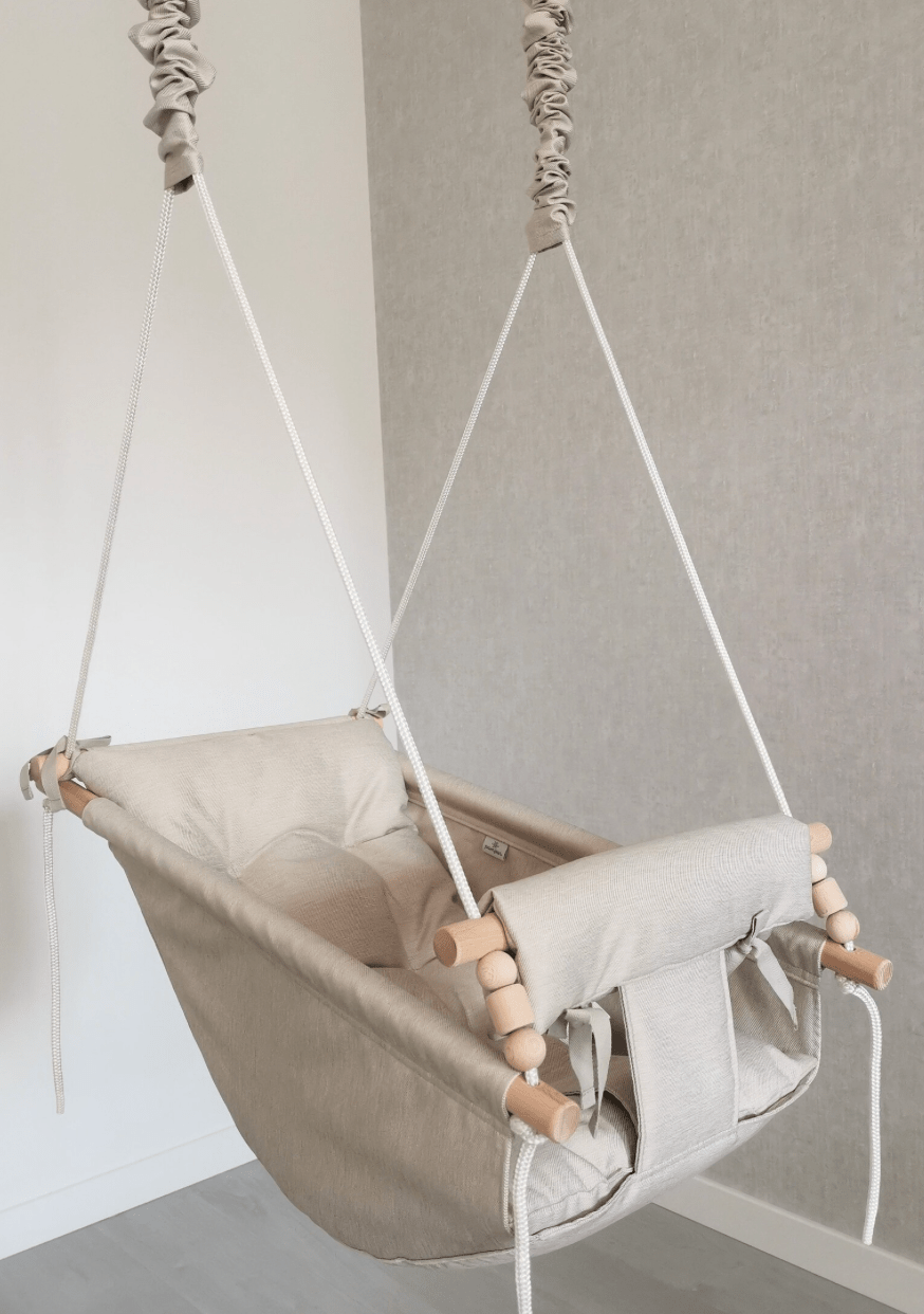 Babyschaukel Groß Polyester Beige