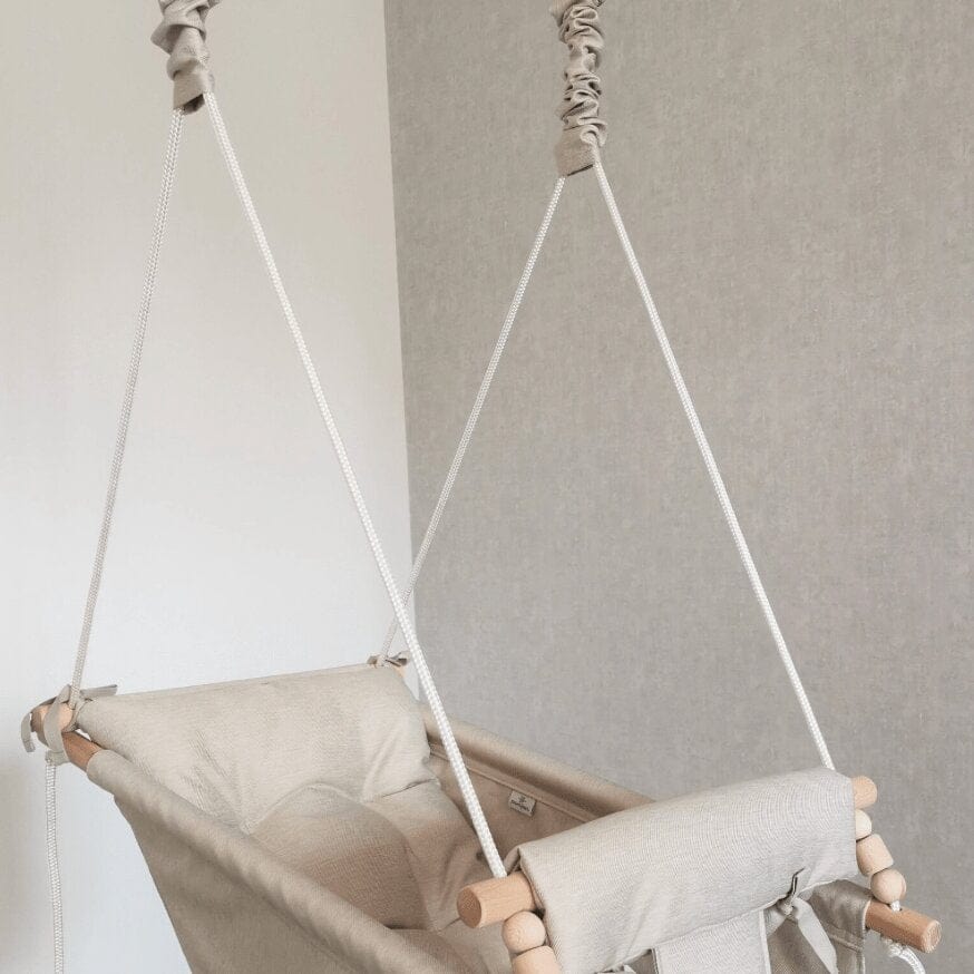 Babyschaukel GroĂź wasserfest Beige - LeoBabys