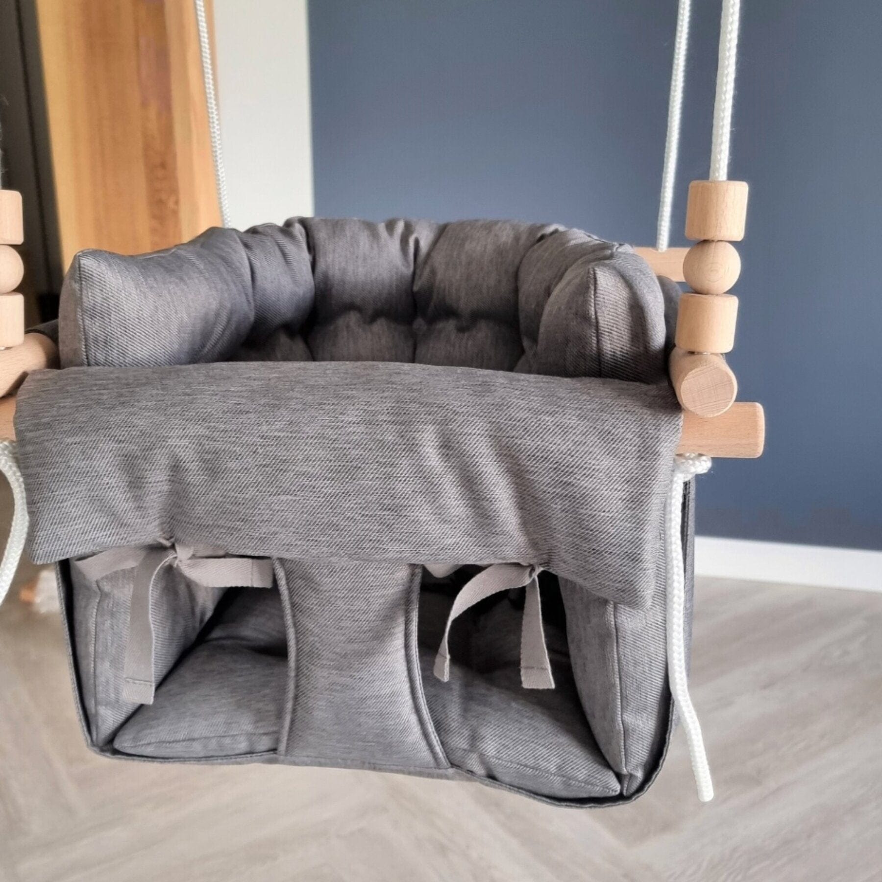 Babyschaukel Luxus wetterfest Dunkelgrau - LeoBabys