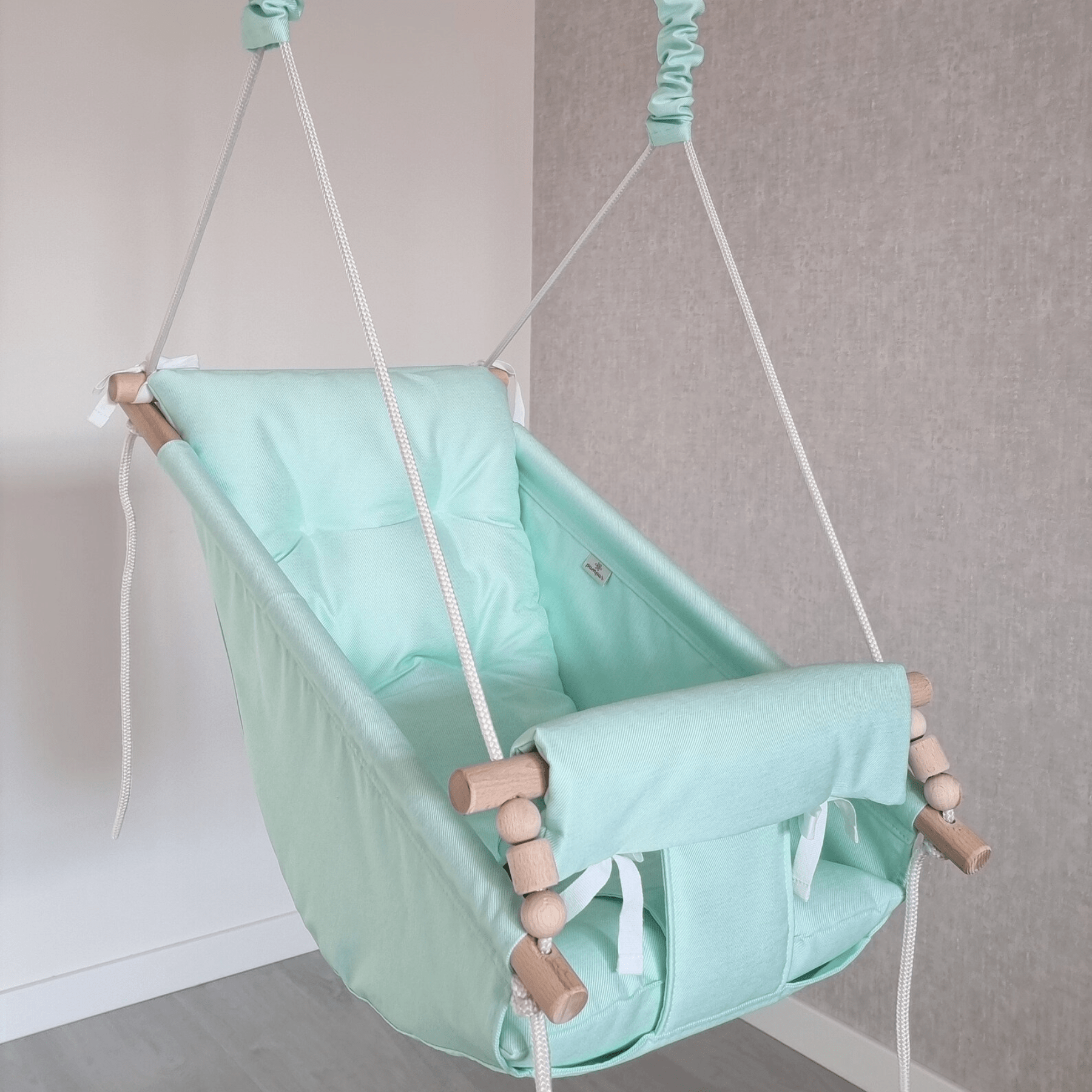 Babyschaukel Babyliegeschaukel wasserfest Mint - LeoBabys