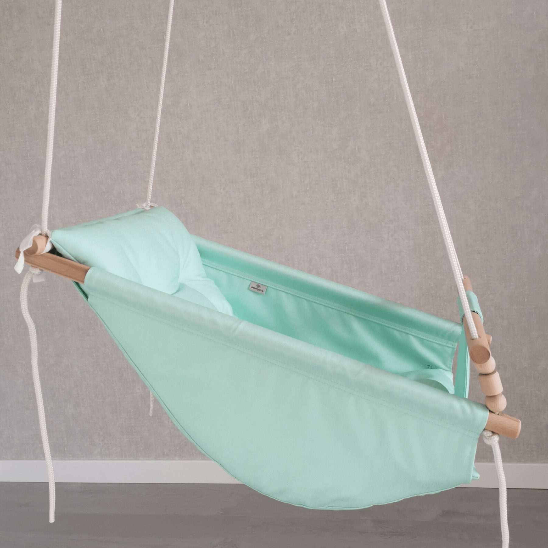 Babyschaukel Babyliegeschaukel wasserfest Mint - LeoBabys