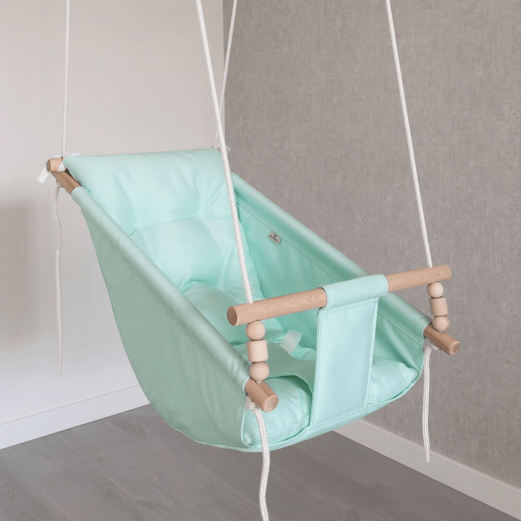 Babyschaukel Babyliegeschaukel wasserfest Mint - LeoBabys