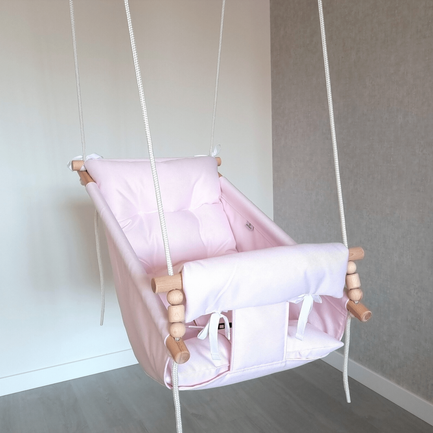Babyschaukel Babyliegeschaukel wasserfest Rosé - LeoBabys