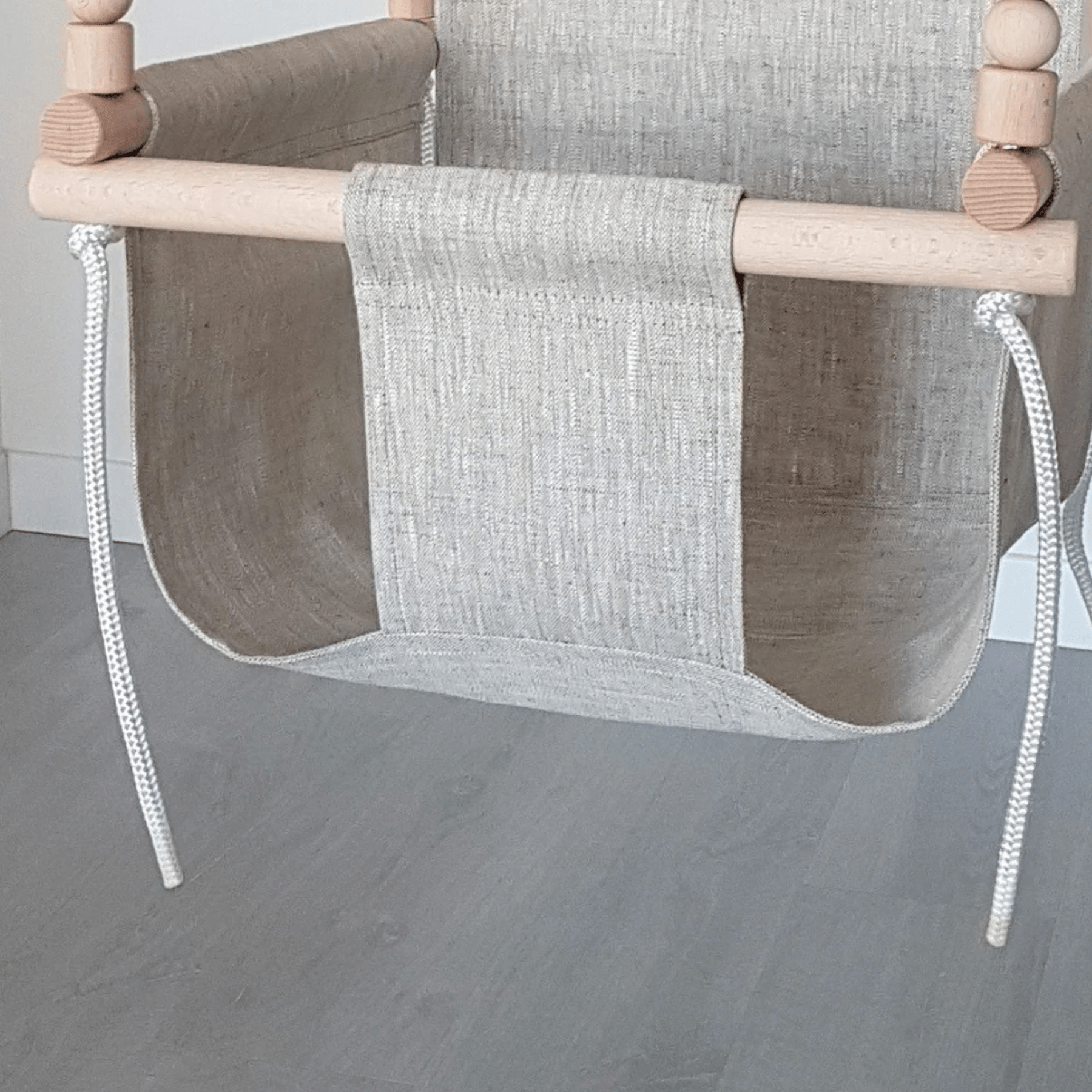 Babyschaukel aus Leinen – Melange - LeoBabys
