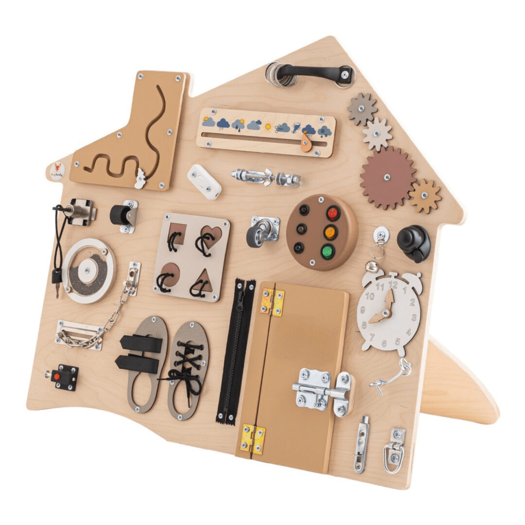 Busy Board XL „Boho Haus“ – Montessori Wandtafel