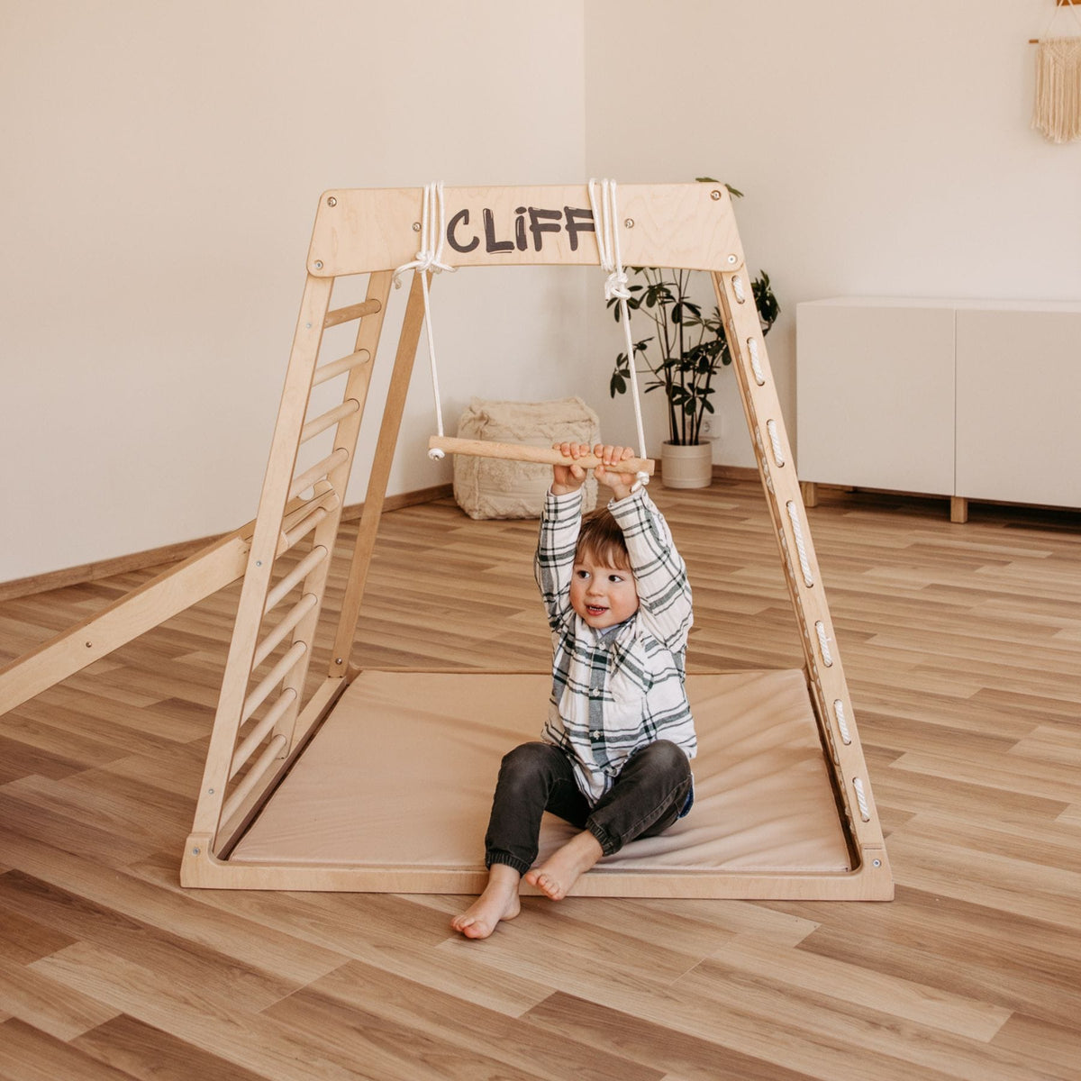 Zubehör CLIFF Holztrapez für Kinder, Trapezschaukel fürs Klettergerüst