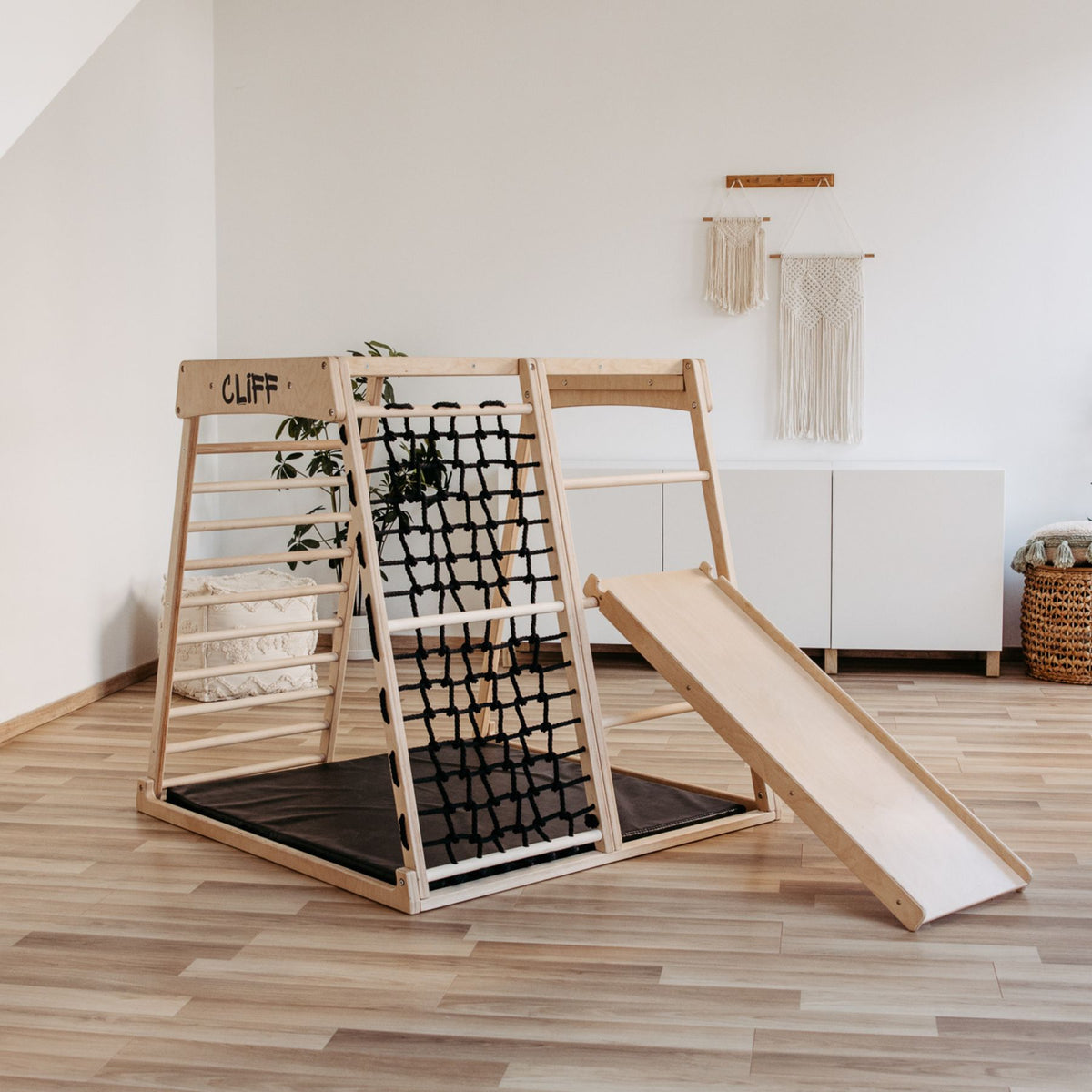 CLIFF Rutsche 3in1 für Klettergerüste: Rutsche, Kletterrampe, Kugelbahn - LeoBabys