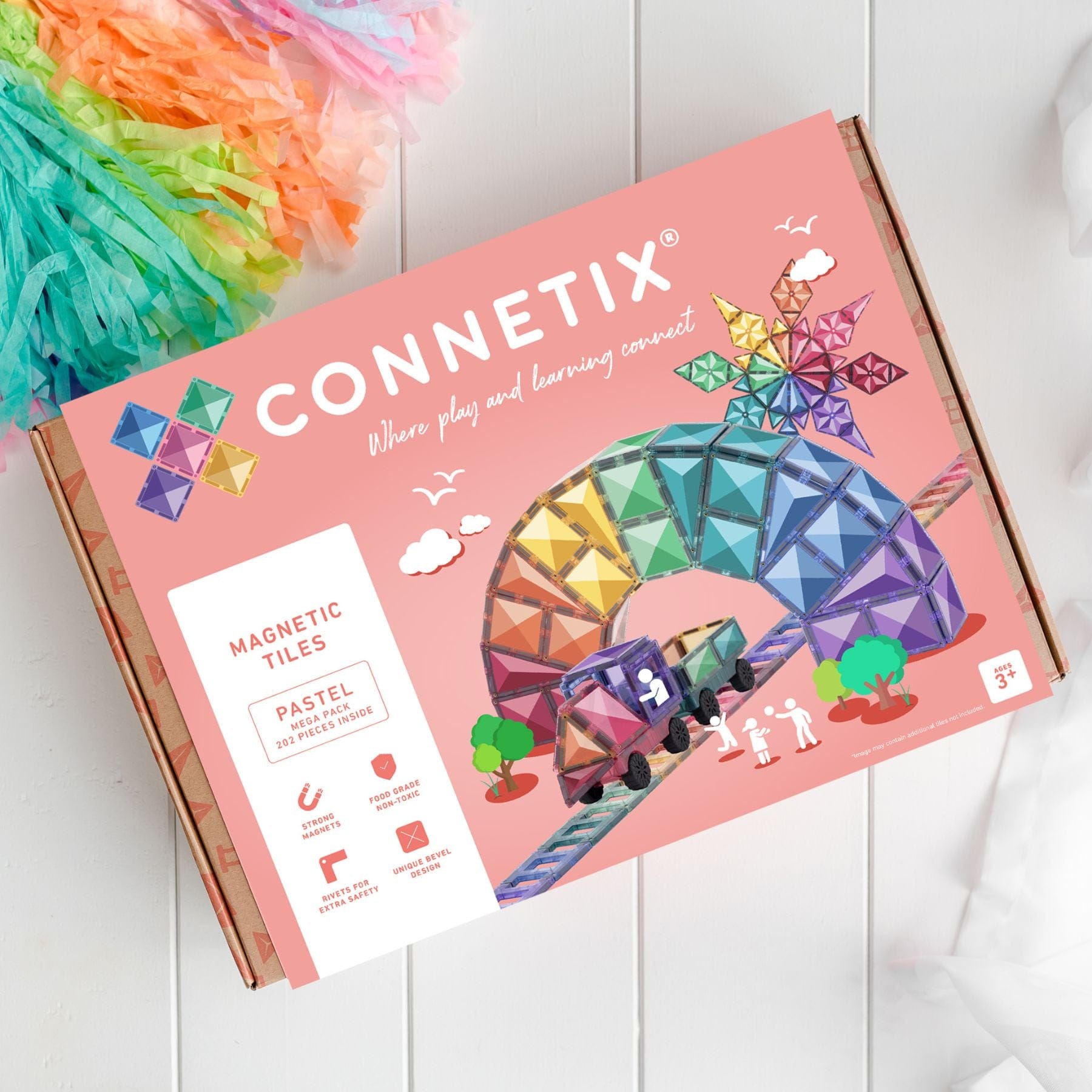 Connetix Pastel Mega Pack — 202 Magnetbausteine - LeoBabys