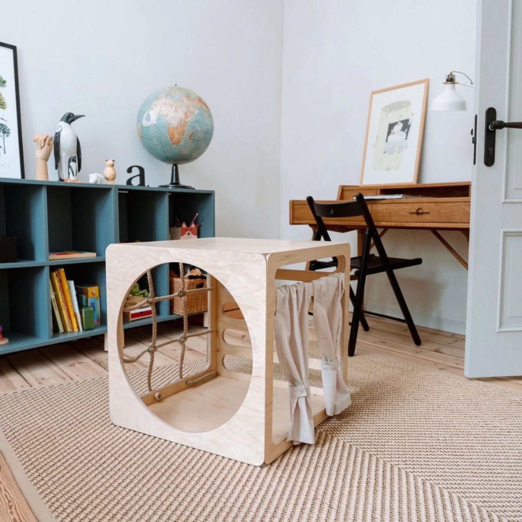 CUBITRI Kletterwürfel – Pikler-inspiriert (Seile/Fenster) - LeoBabys