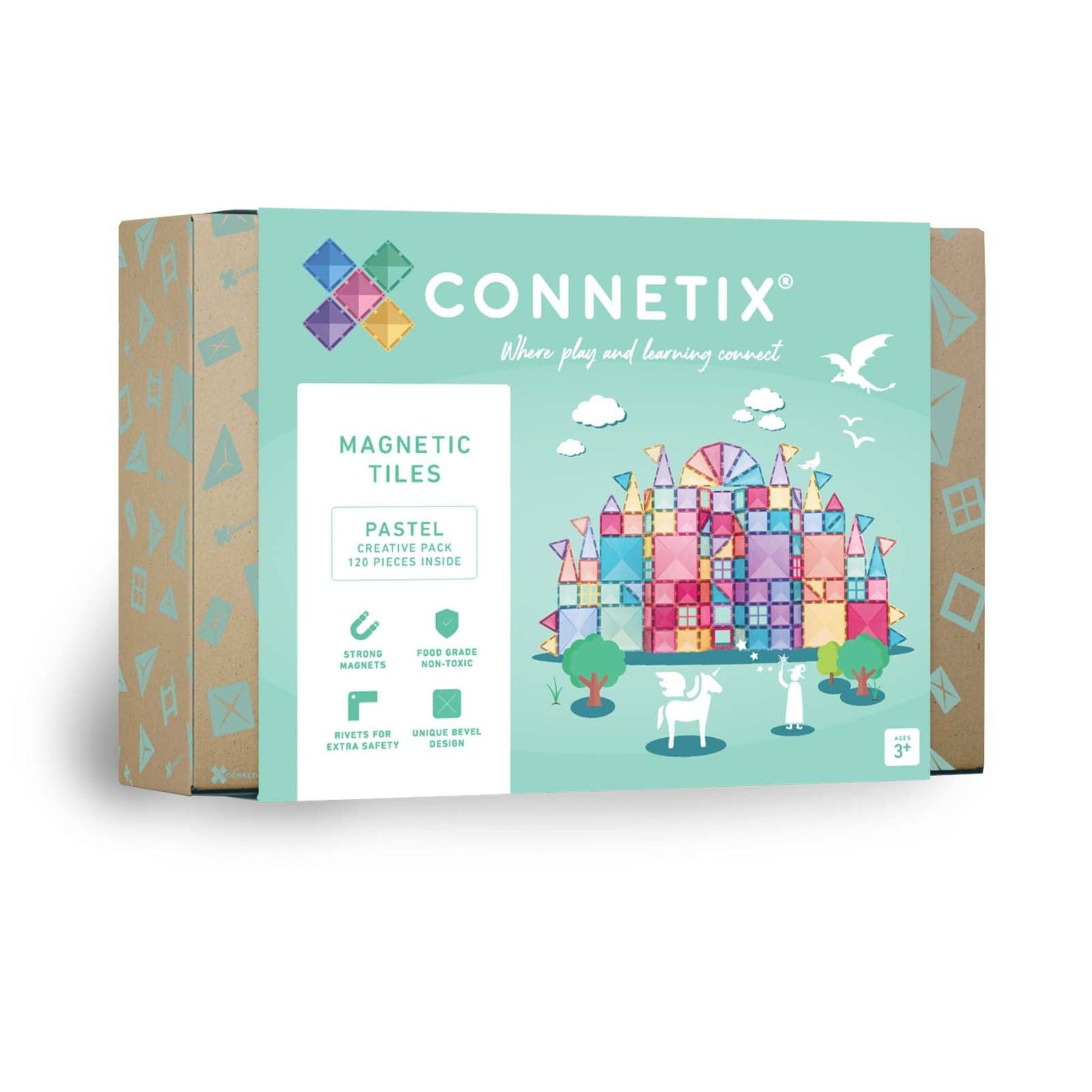 Connetix Pastel Creative Pack — 120 Magnetbausteine