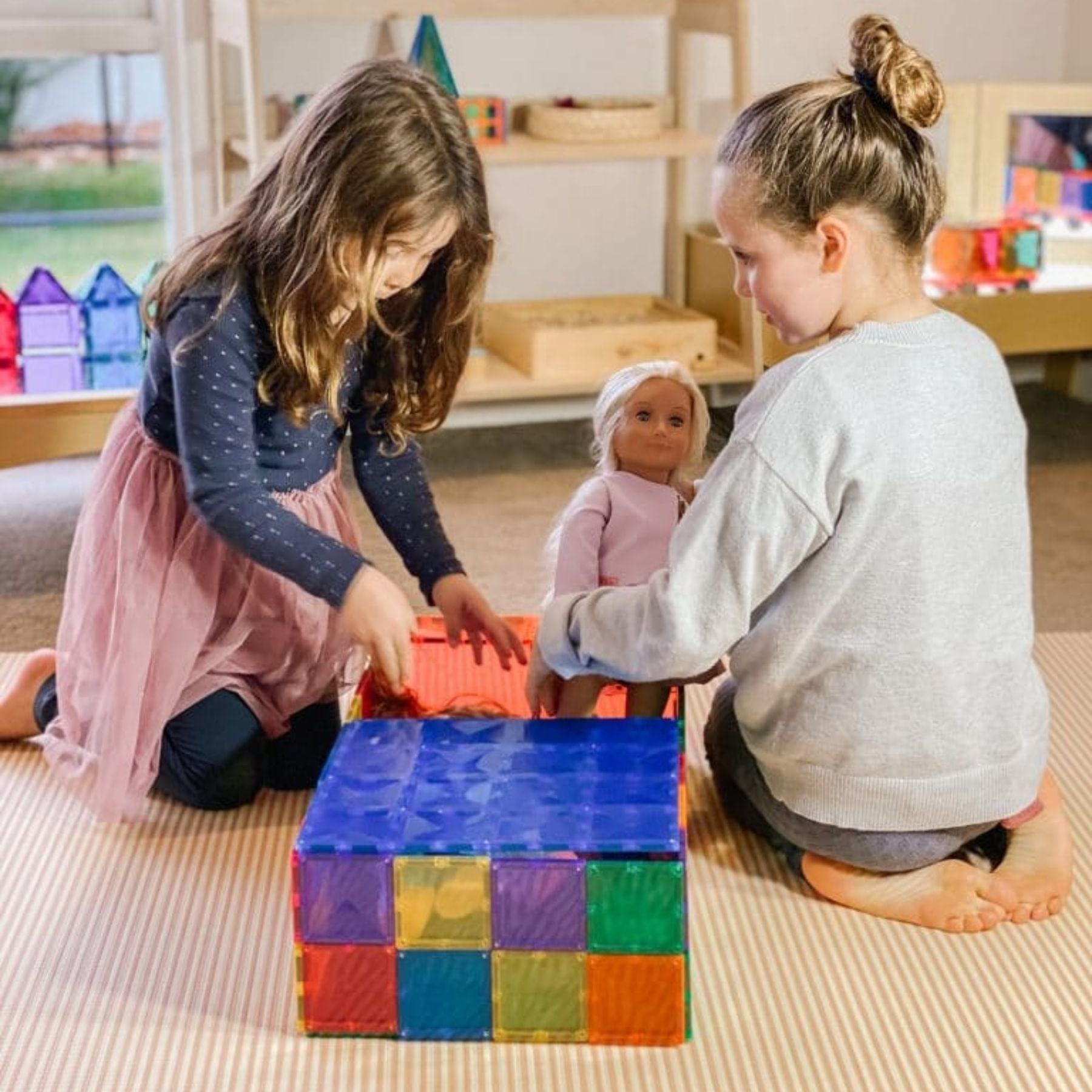 Connetix Rainbow Base Plate Pack — Blau & Grün - LeoBabys