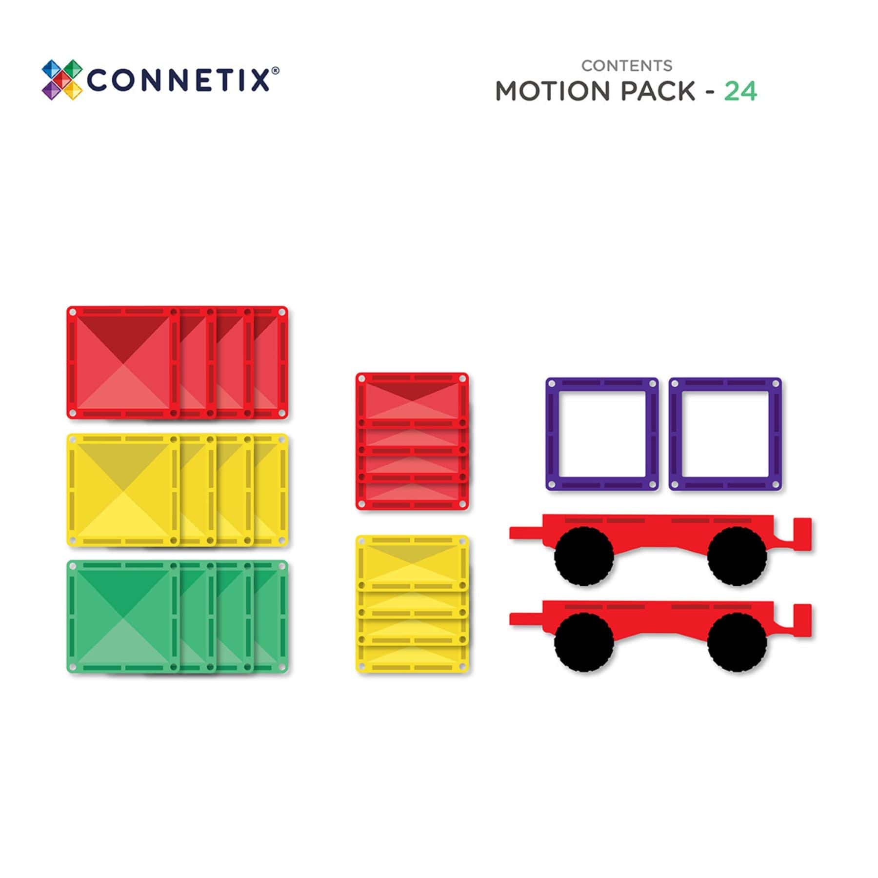 Connetix Rainbow Motion Pack — 24 Magnetbausteine - LeoBabys