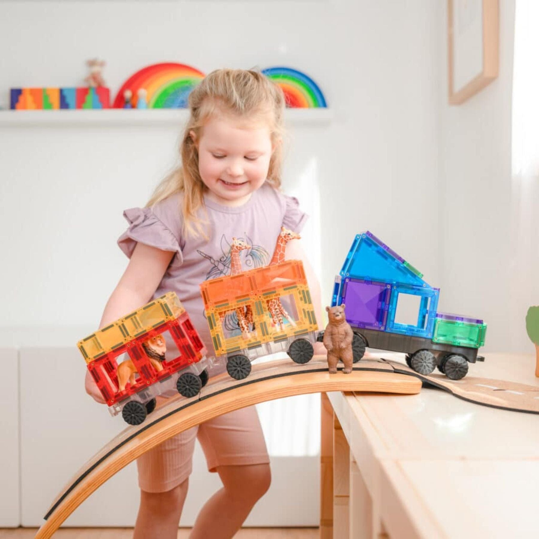 Connetix Rainbow Transport Pack — 50 Magnetbausteine - LeoBabys