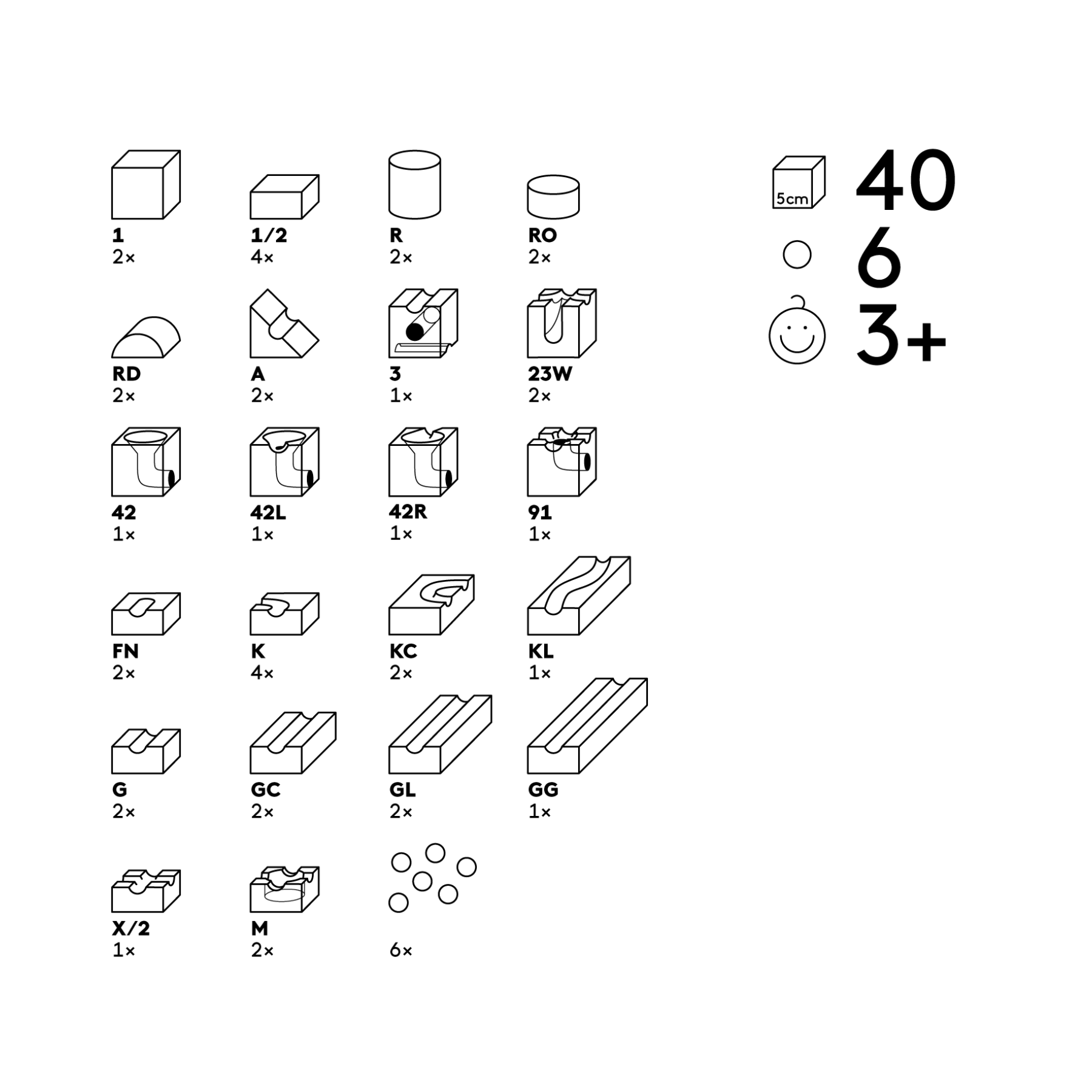 Cuboro JUNIOR - Kugelbahn - Starter Set - LeoBabys