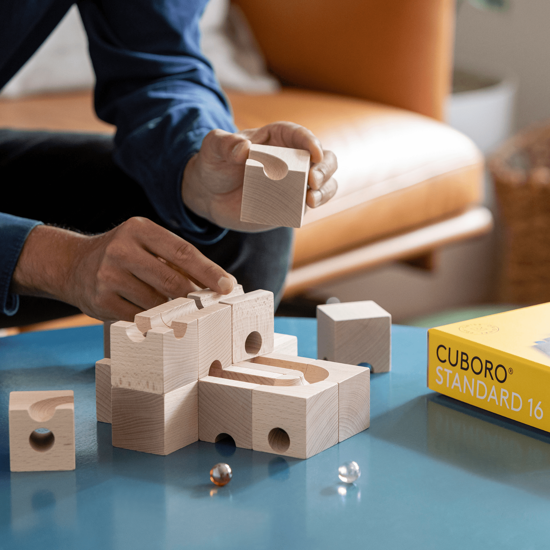 Cuboro STANDARD 16 - Kugelbahn - kleine Starter Set - LeoBabys