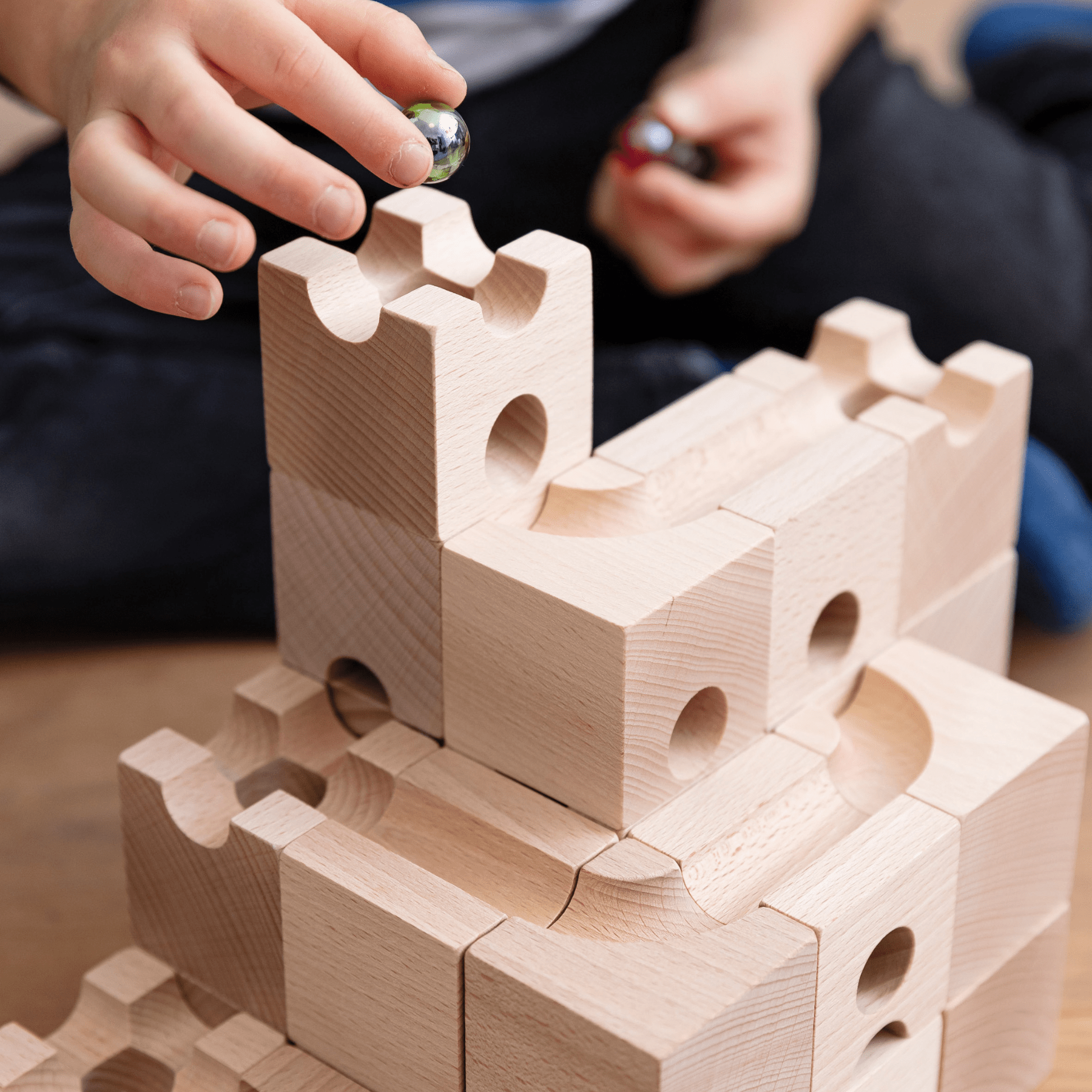 Cuboro STANDARD 32 - Kugelbahn - mittlere Starter Set - LeoBabys