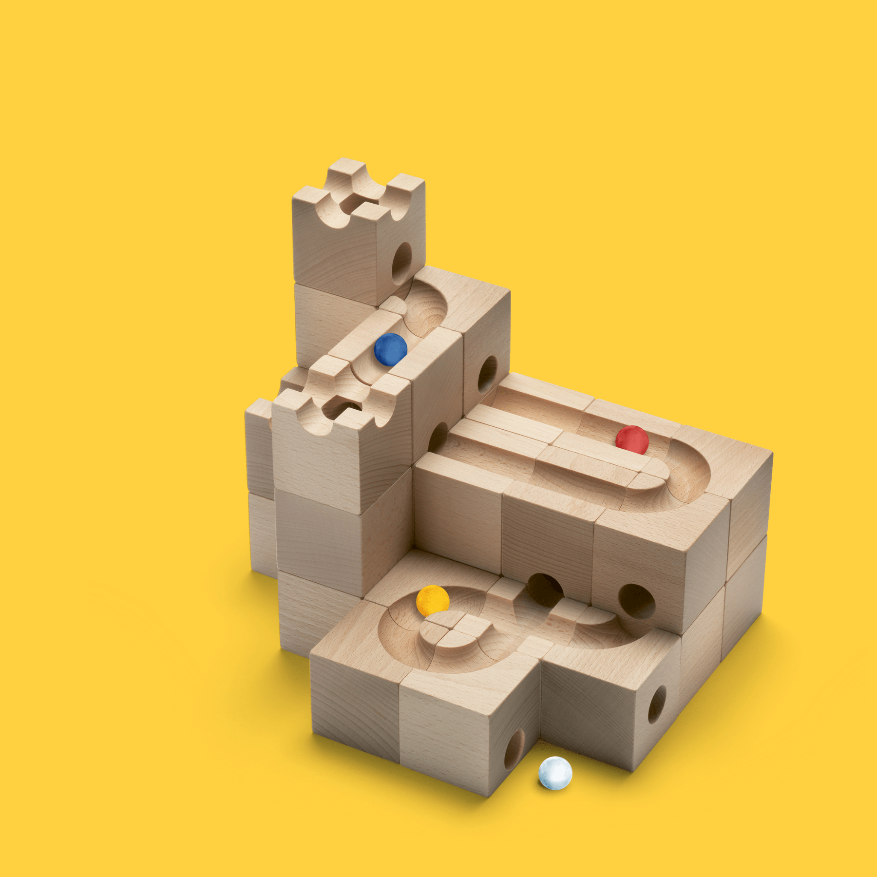 Cuboro STANDARD 32 - Kugelbahn - mittlere Starter Set - LeoBabys