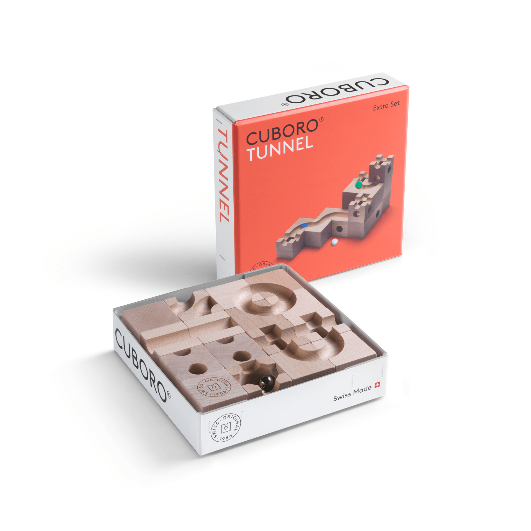 Cuboro TUNNEL – Erweiterungsset für kreative Murmelbahnen - LeoBabys