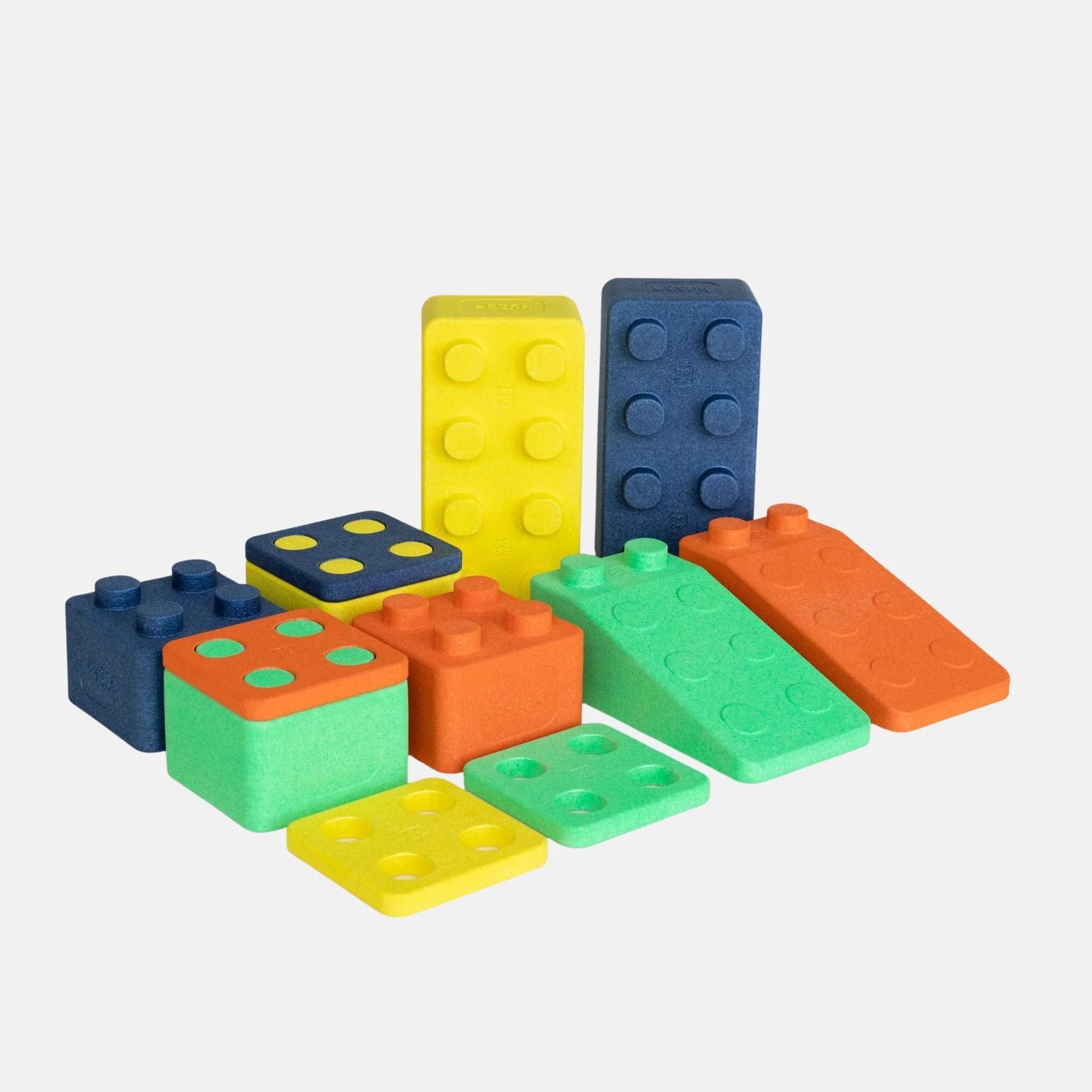 FARVESPIL bygge Starterset 12 XXL Schaumstoffbausteine | Bauklötze großformatig