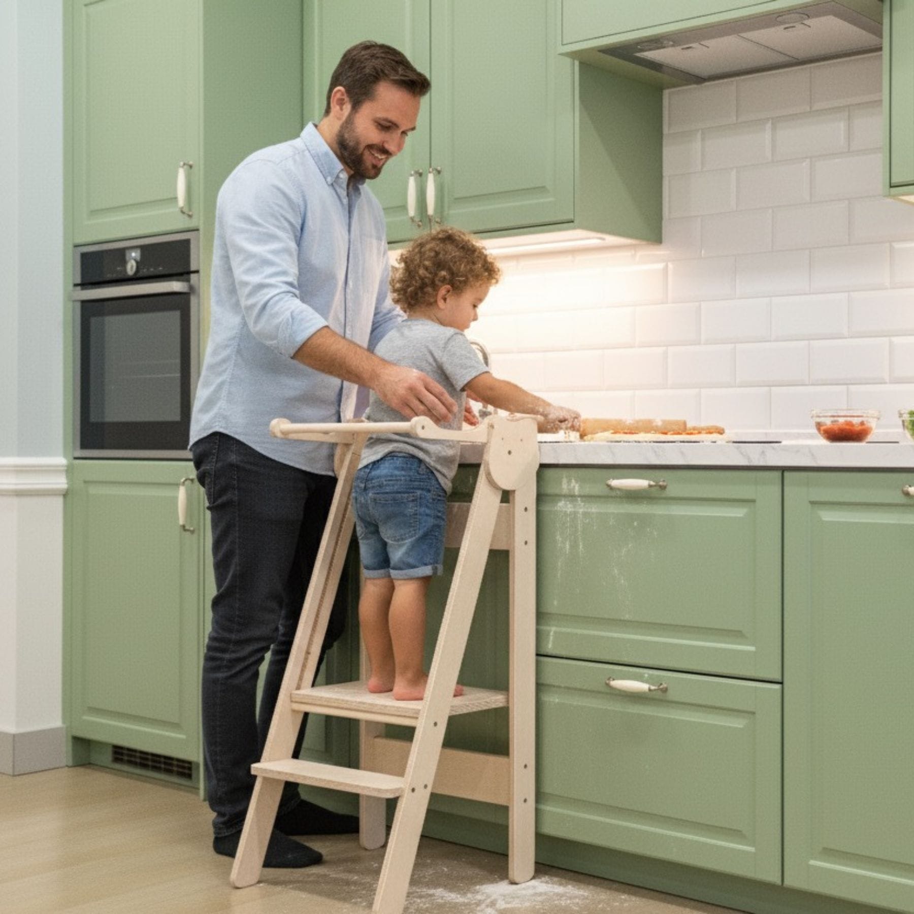 Learning Tower Foldable Space-Saving Single Color