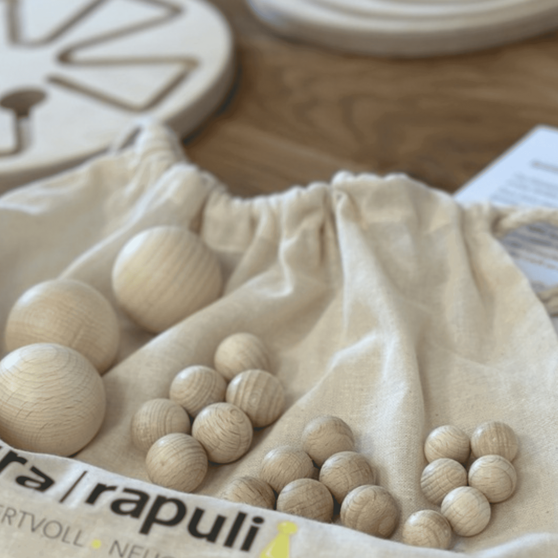 Feinmotorikscheiben 6er-Set mit Holzkugeln