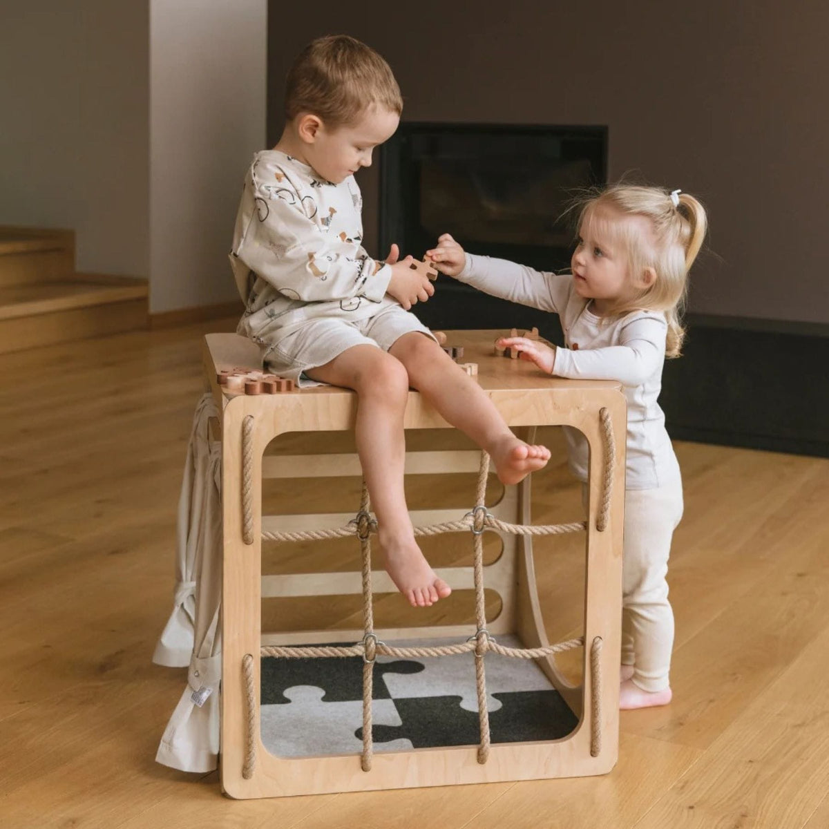 Kletterzubehör ette tete Filz-Puzzle-Spielmatte für Klettergerüst und CUBITRI