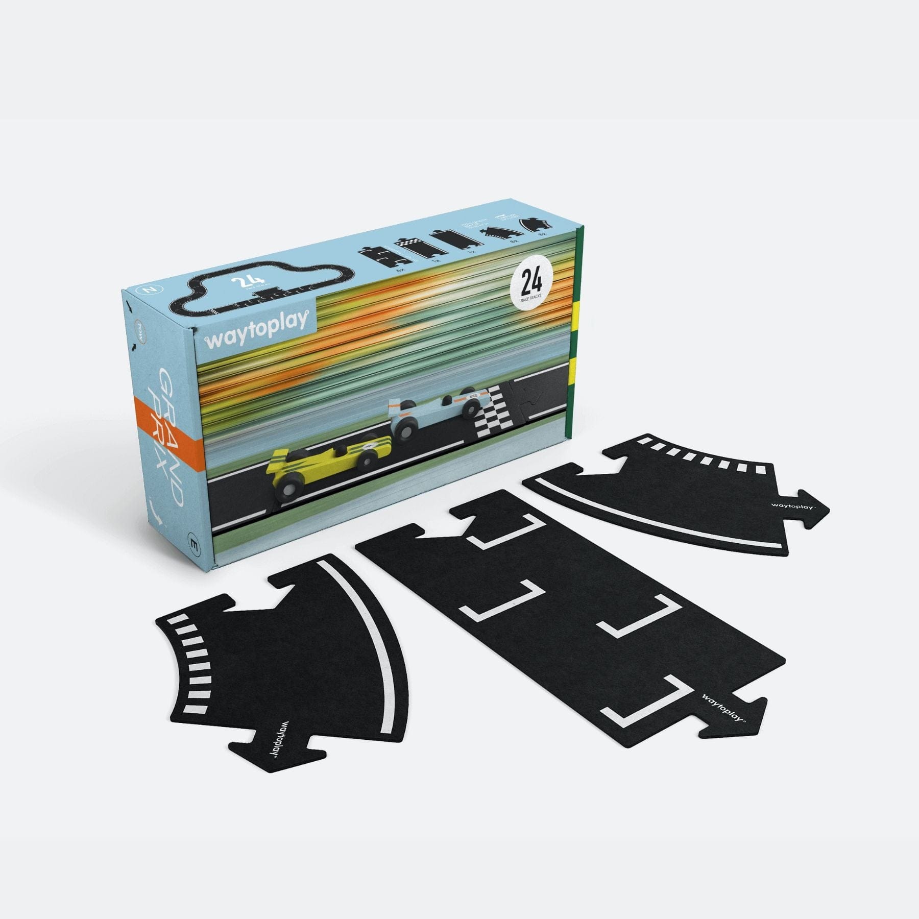Flexible Rennstrecke aus Gummi – Grand Prix | 24 Teile | waytoplay