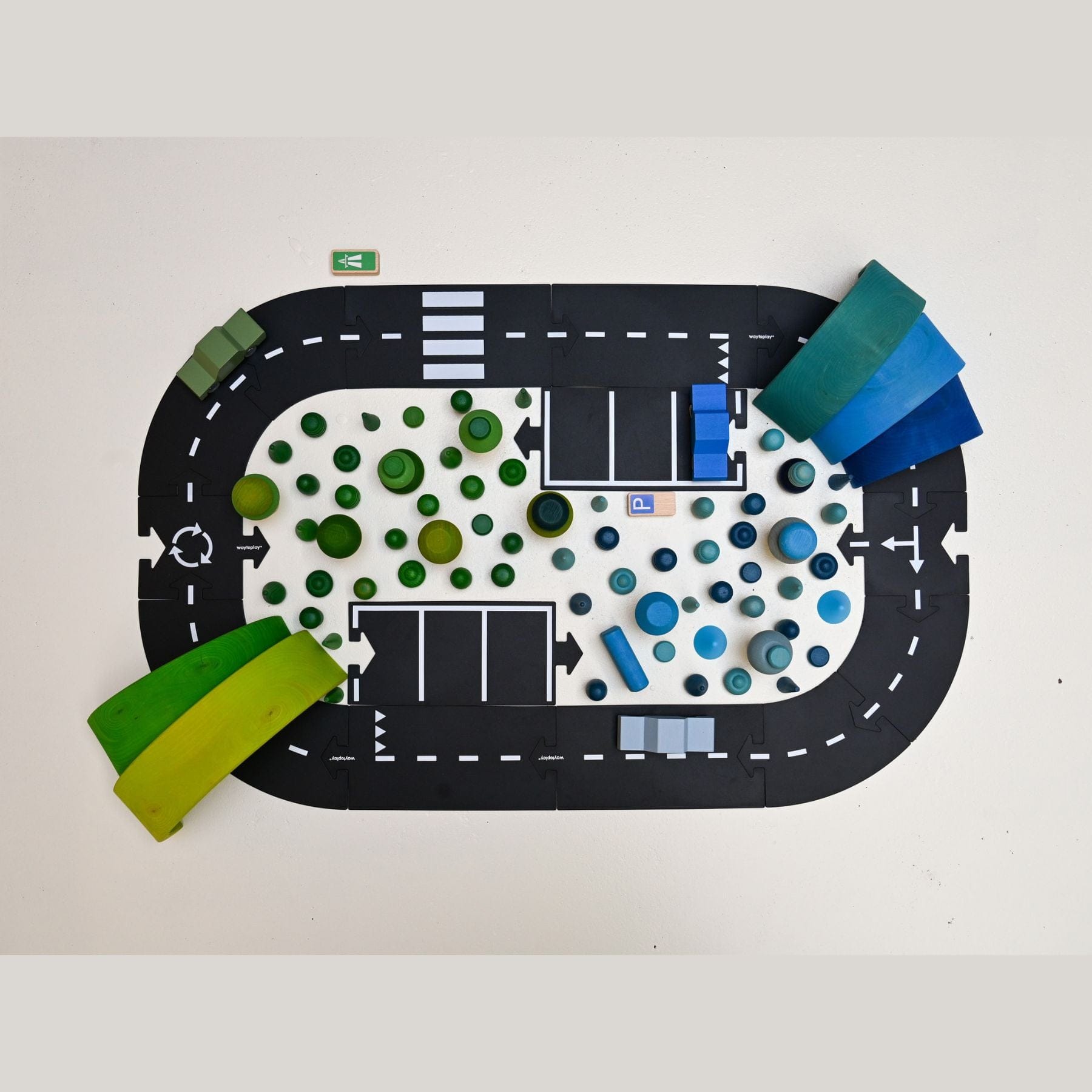 Flexible Spielstrasse aus Gummi – Expressway | 16 Teile | waytoplay