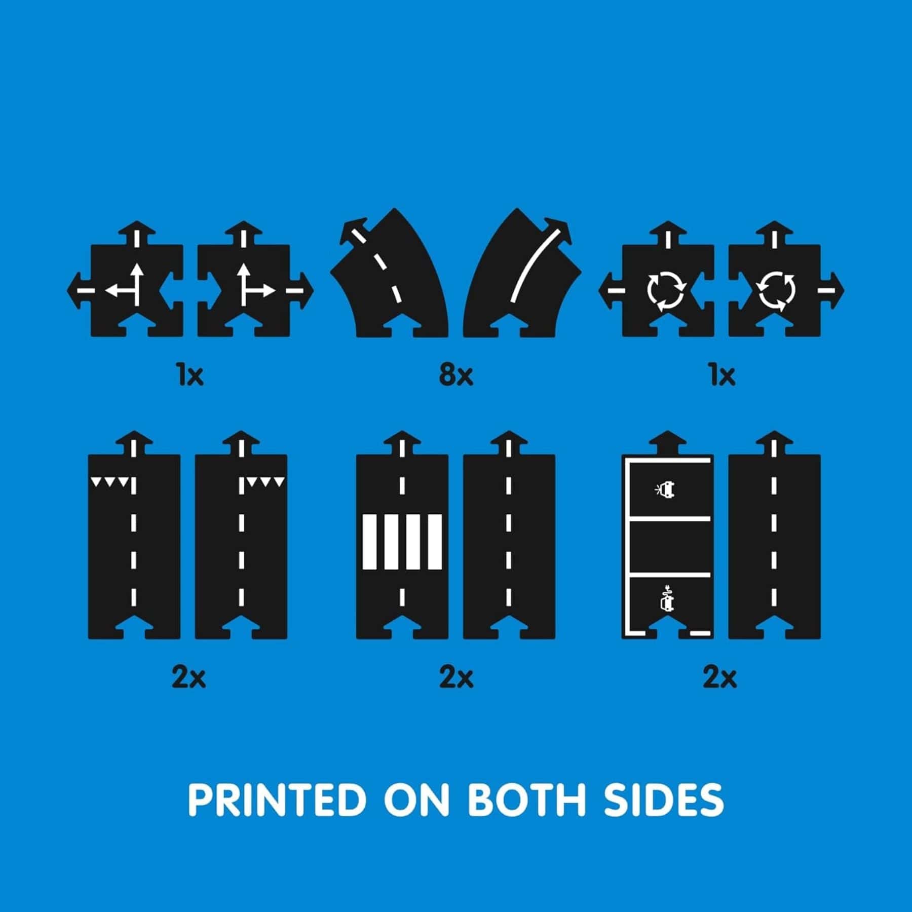 Flexible Spielstrasse aus Gummi – Expressway | 16 Teile | waytoplay
