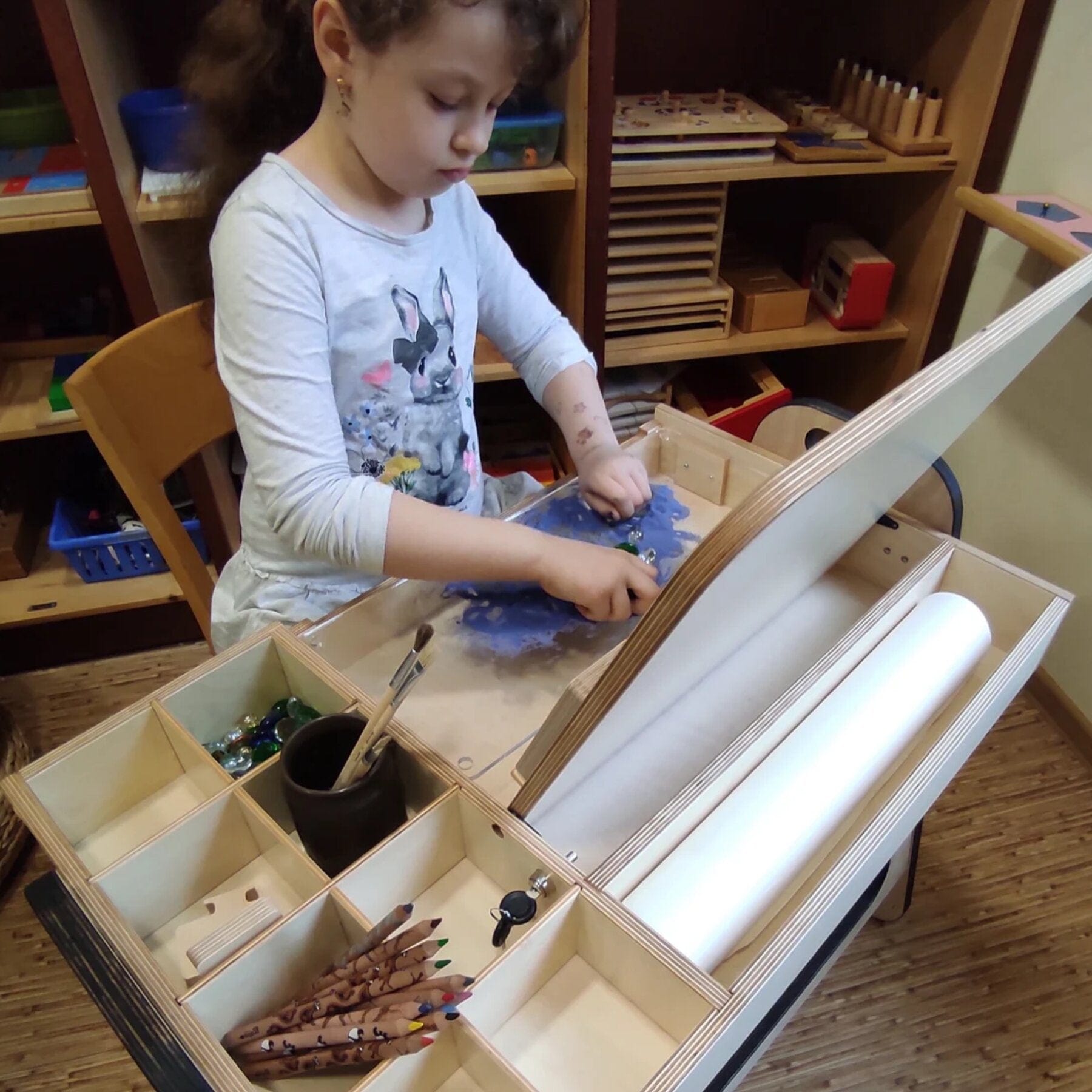 Höhenverstellbarer Kinderschreibtisch Julle - LeoBabys