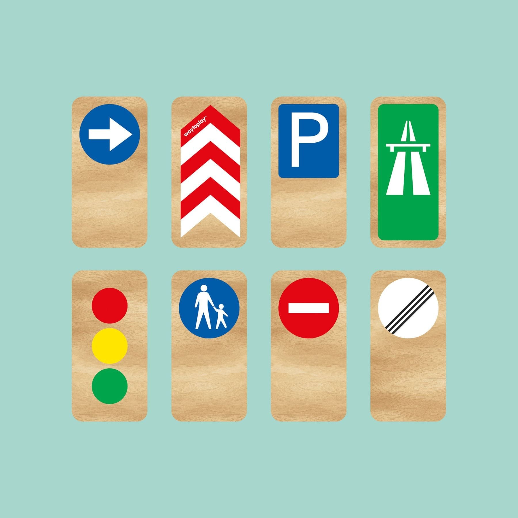 Holz- Verkehrsschilder für Spielstrassen Traffic Signs | waytoplay - LeoBabys