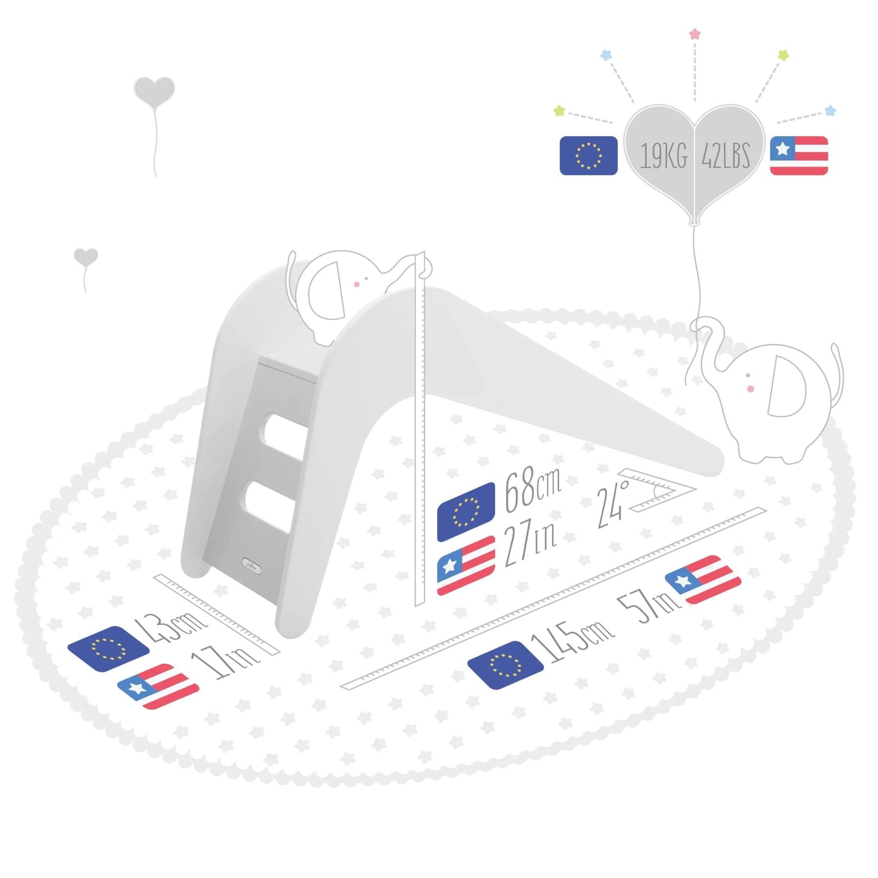 Kinderrutsche – Indoor Holzrutsche (145 cm)