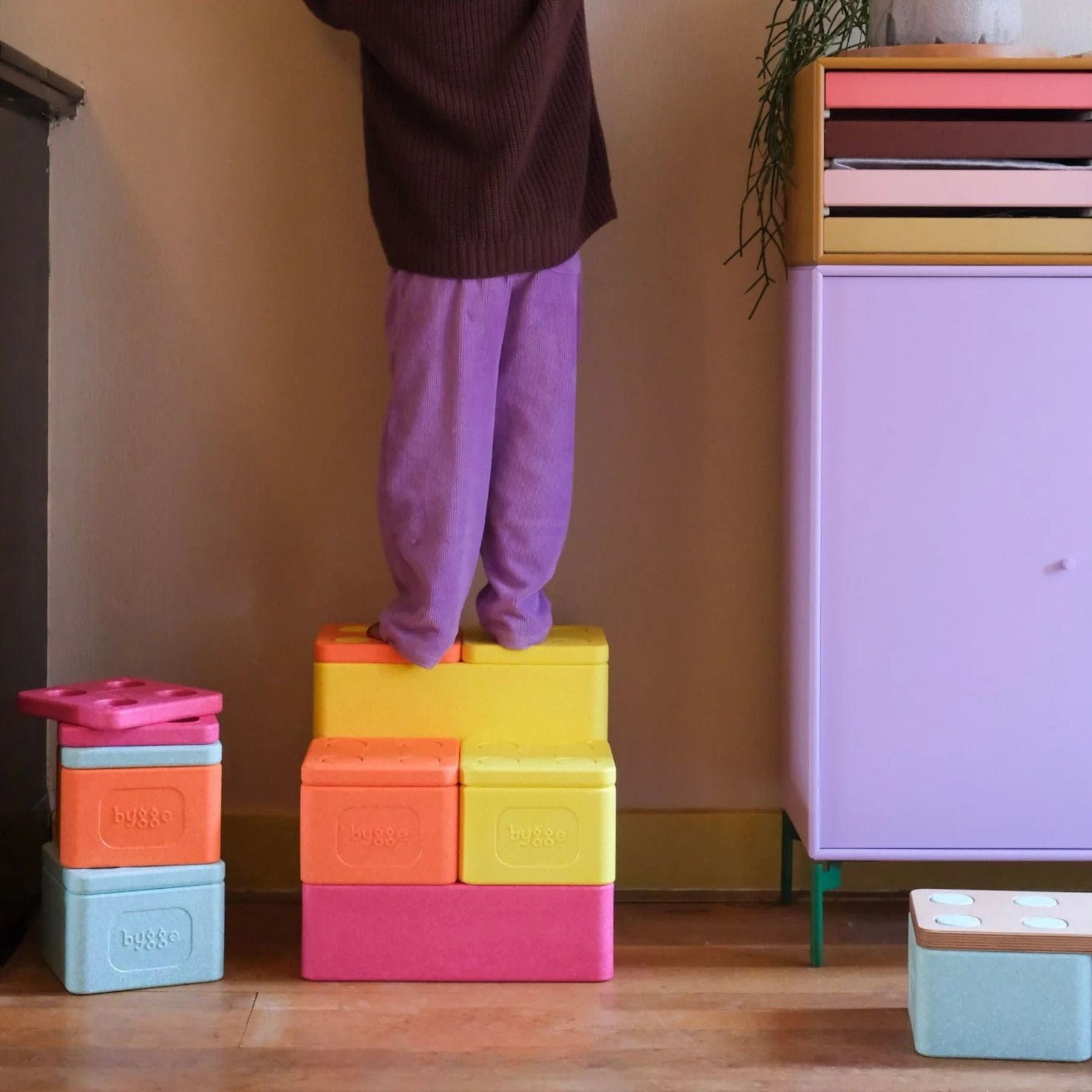 KREATIVFYR bygge Set 24 XXL Schaumstoffbausteine | Bauklötze großformatig