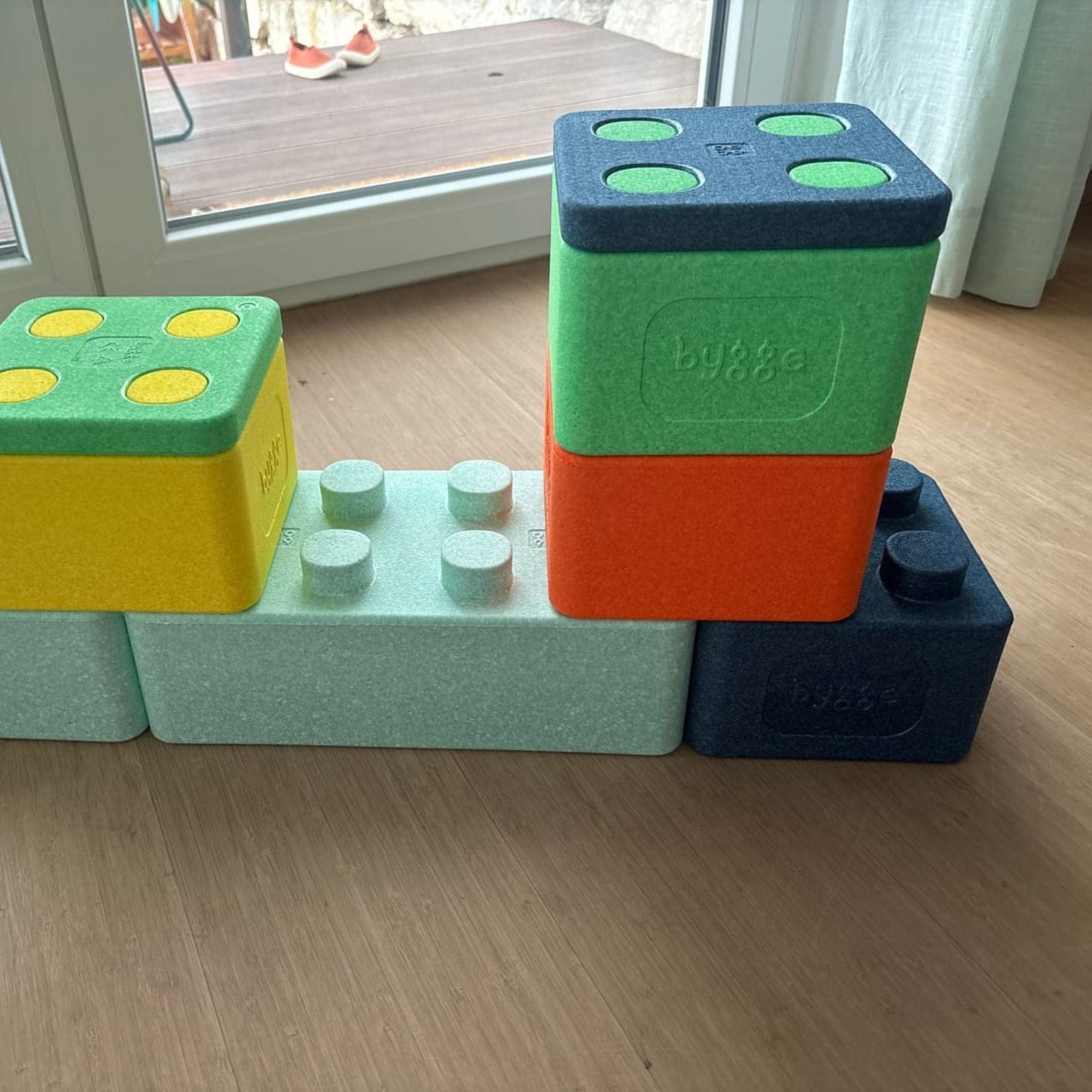 KREATIVFYR bygge Set 24 XXL Schaumstoffbausteine | Bauklötze großformatig