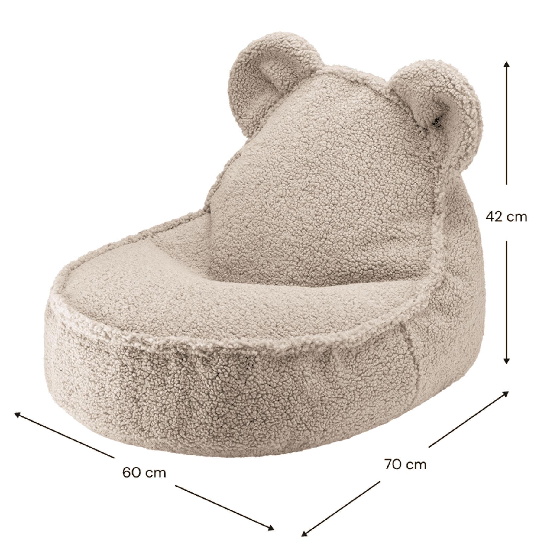 Kinder-Sitzsack Bär aus Teddy I wigiwama - LeoBabys