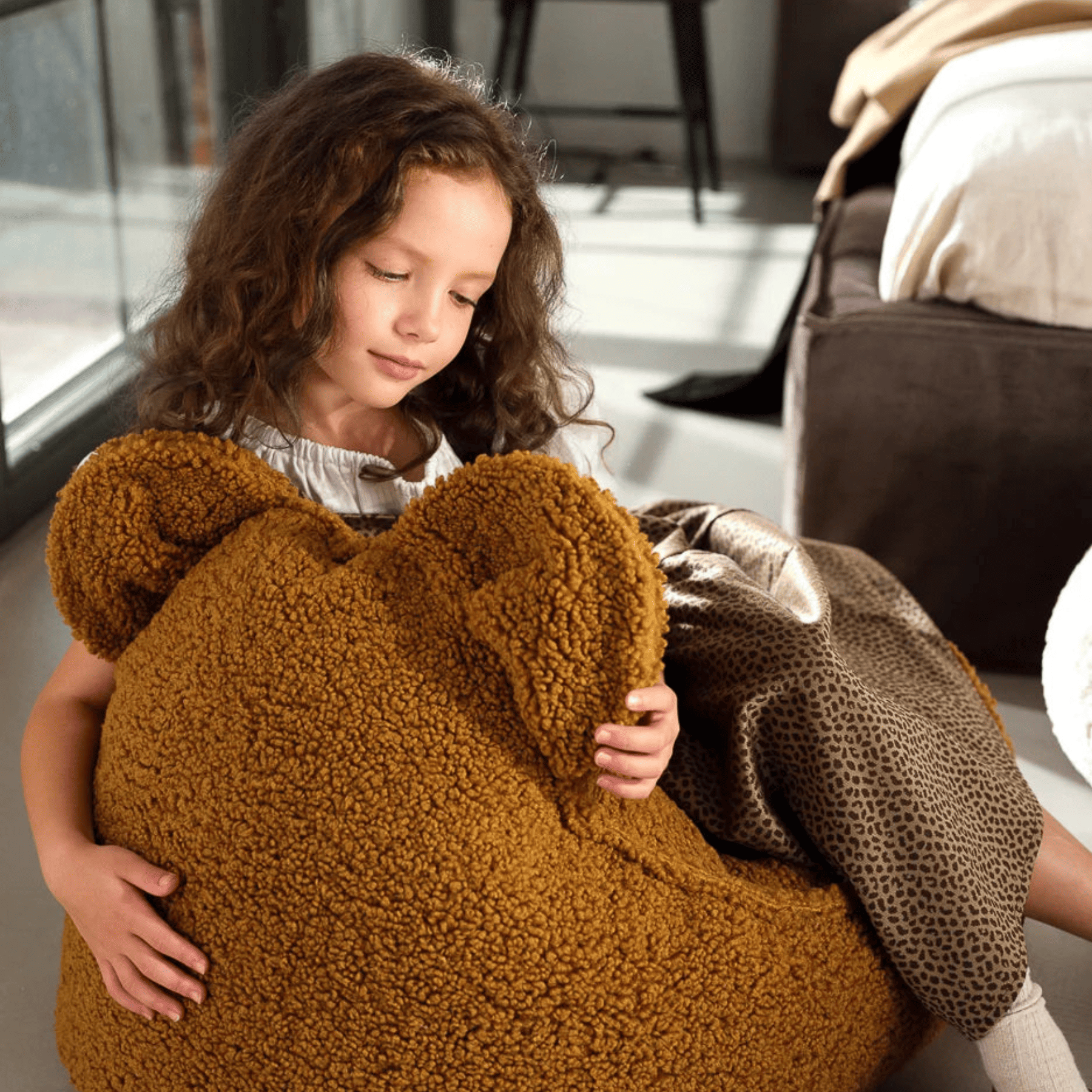 Kinder-Sitzsack Bär aus Teddy I wigiwama - LeoBabys