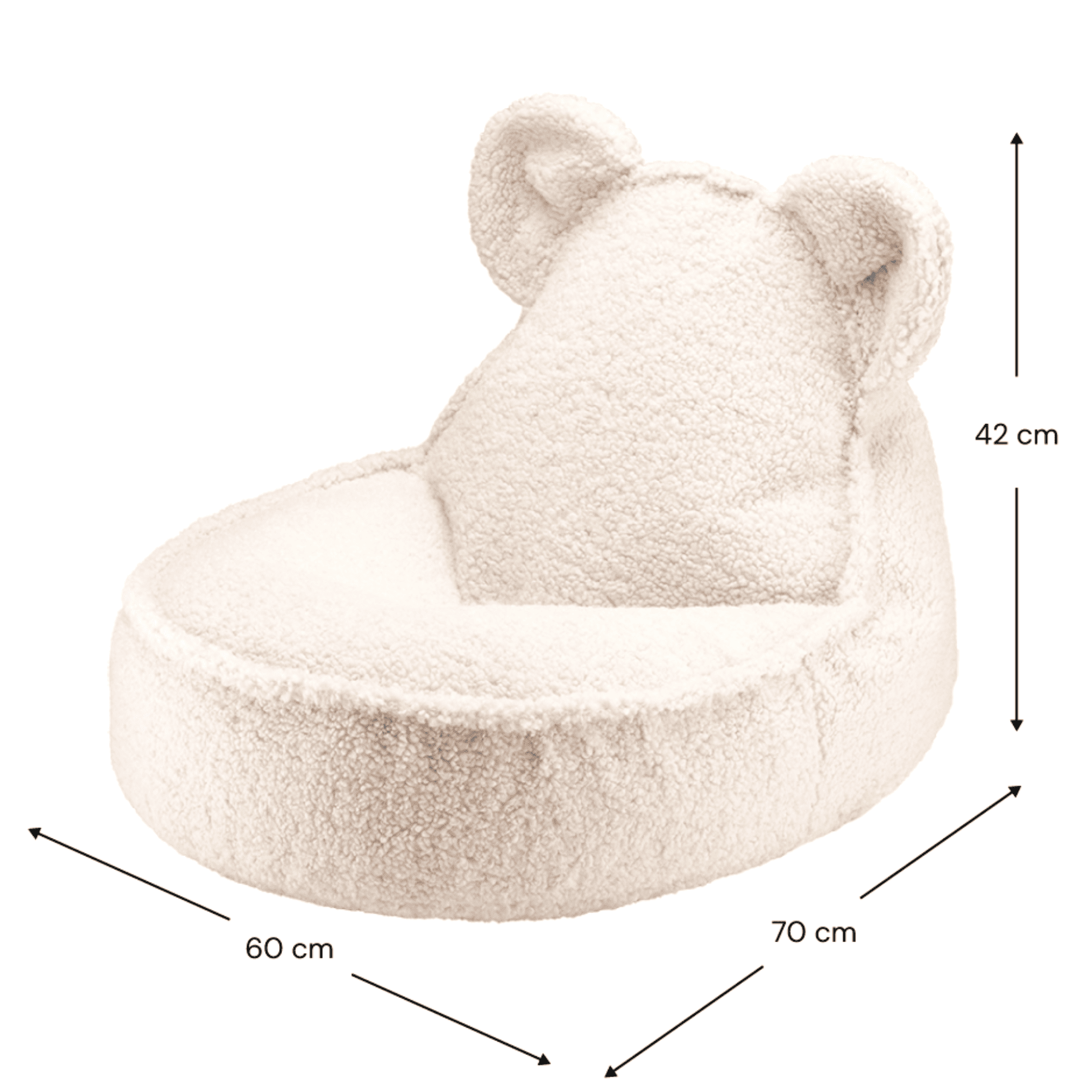 Kinder-Sitzsack Bär aus Teddy I wigiwama - LeoBabys