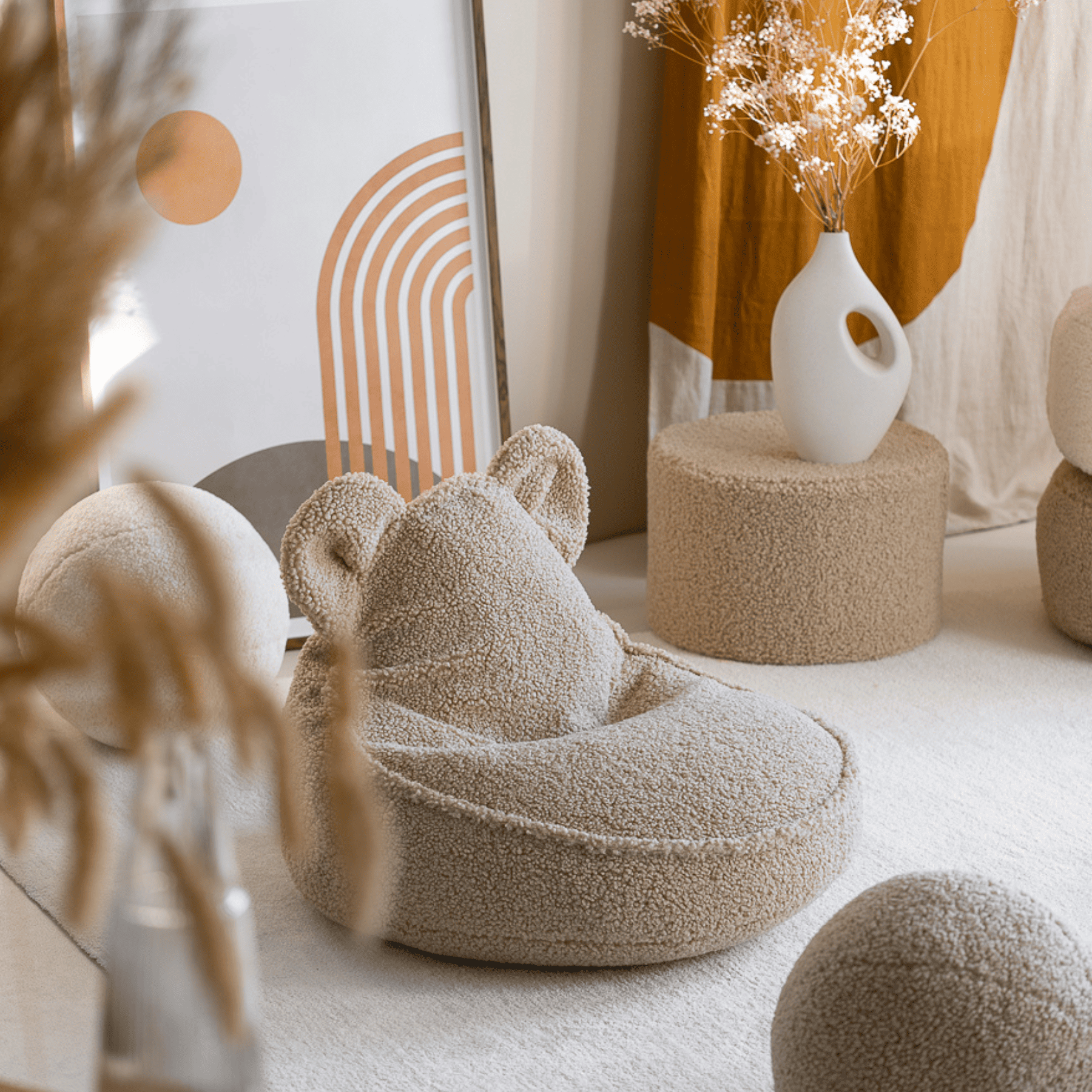 Kinder-Sitzsack Bär aus Teddy I wigiwama - LeoBabys