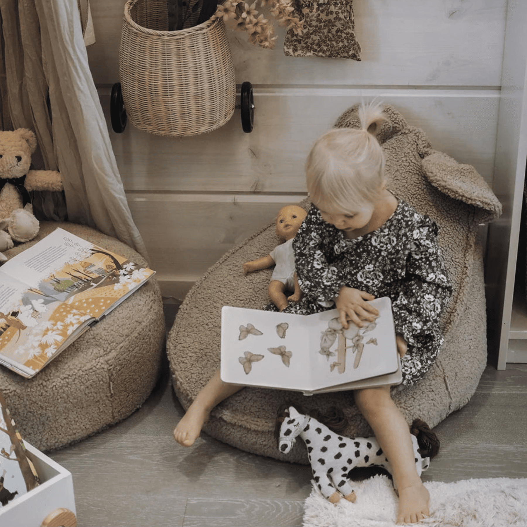 Kinder-Sitzsack Bär aus Teddy I wigiwama - LeoBabys