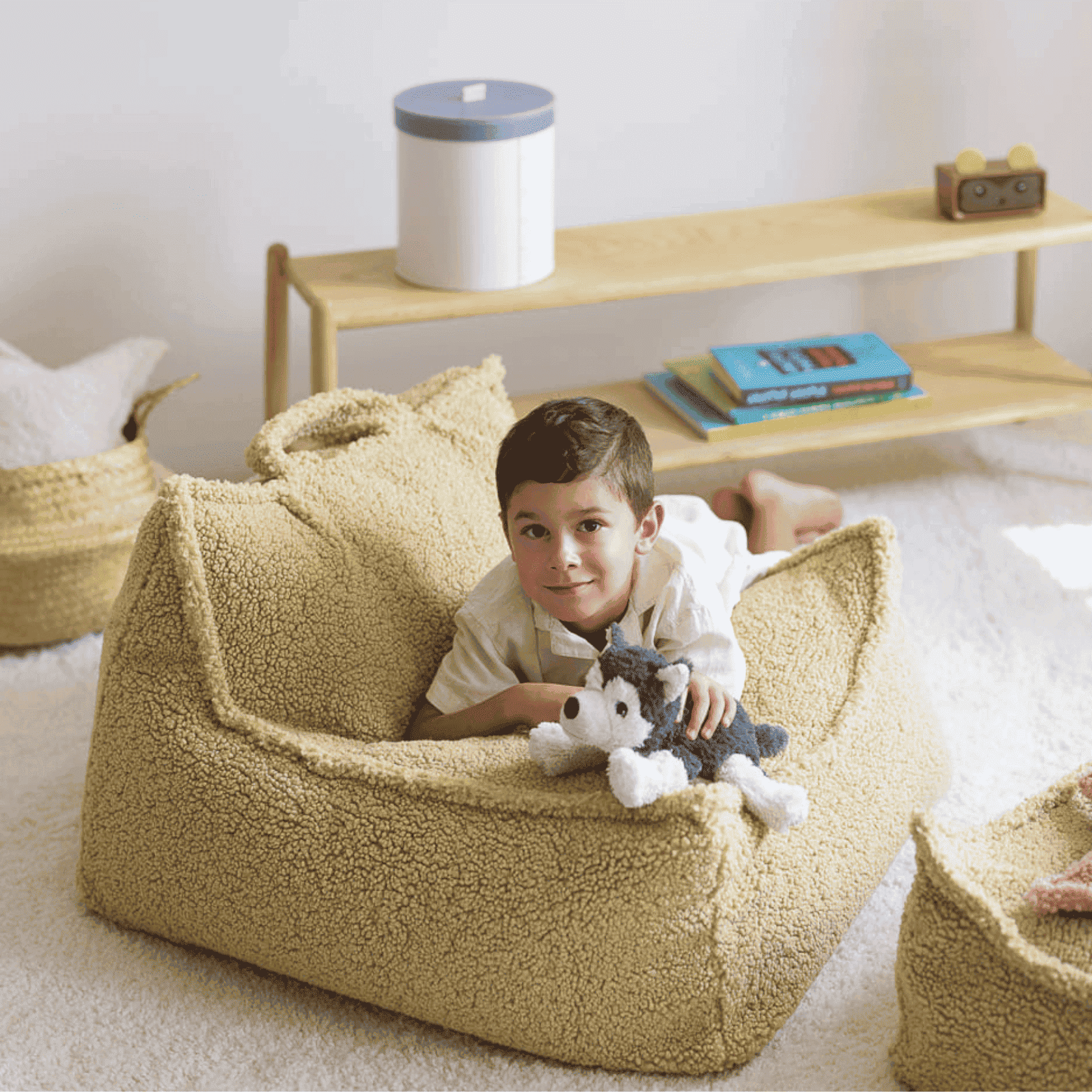 Kinder-Sitzsack Sessel aus Teddy I wigiwama - LeoBabys