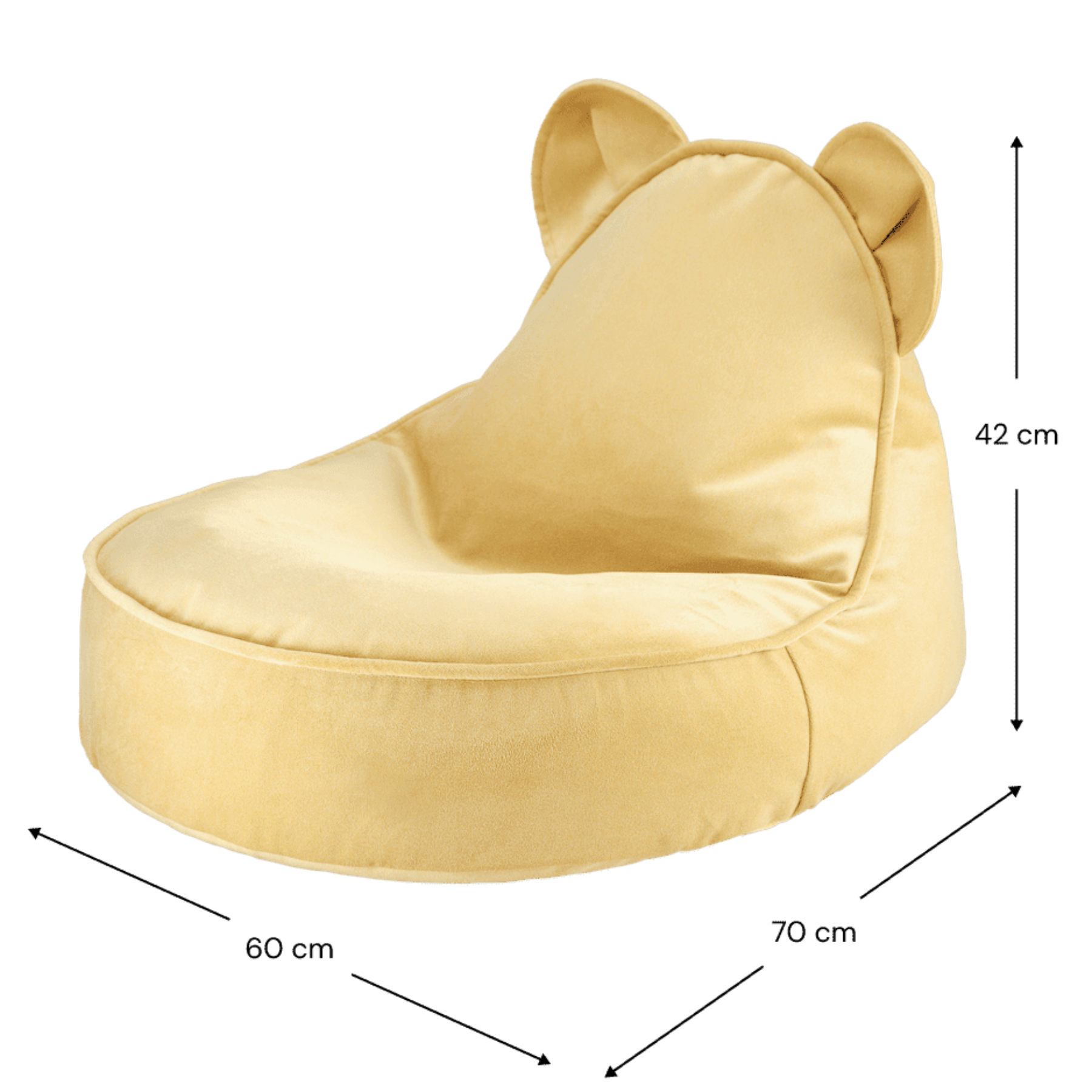Kinder-Sitzsack Bär aus Samt I wigiwama - LeoBabys