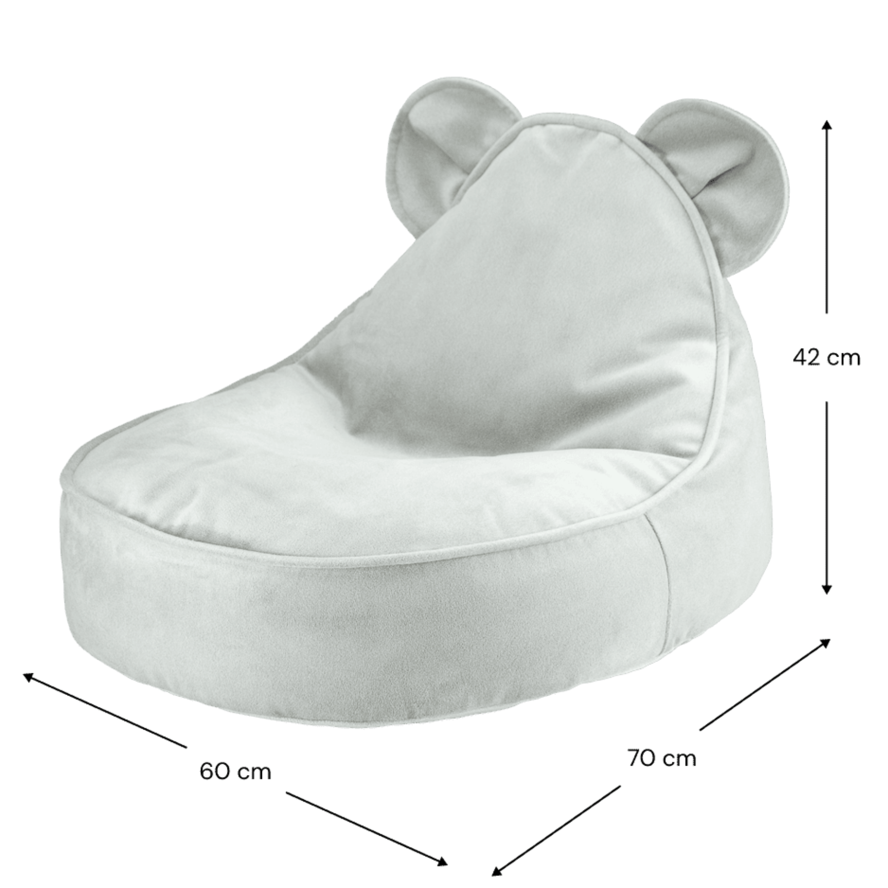 Kinder-Sitzsack Bär aus Samt I wigiwama - LeoBabys