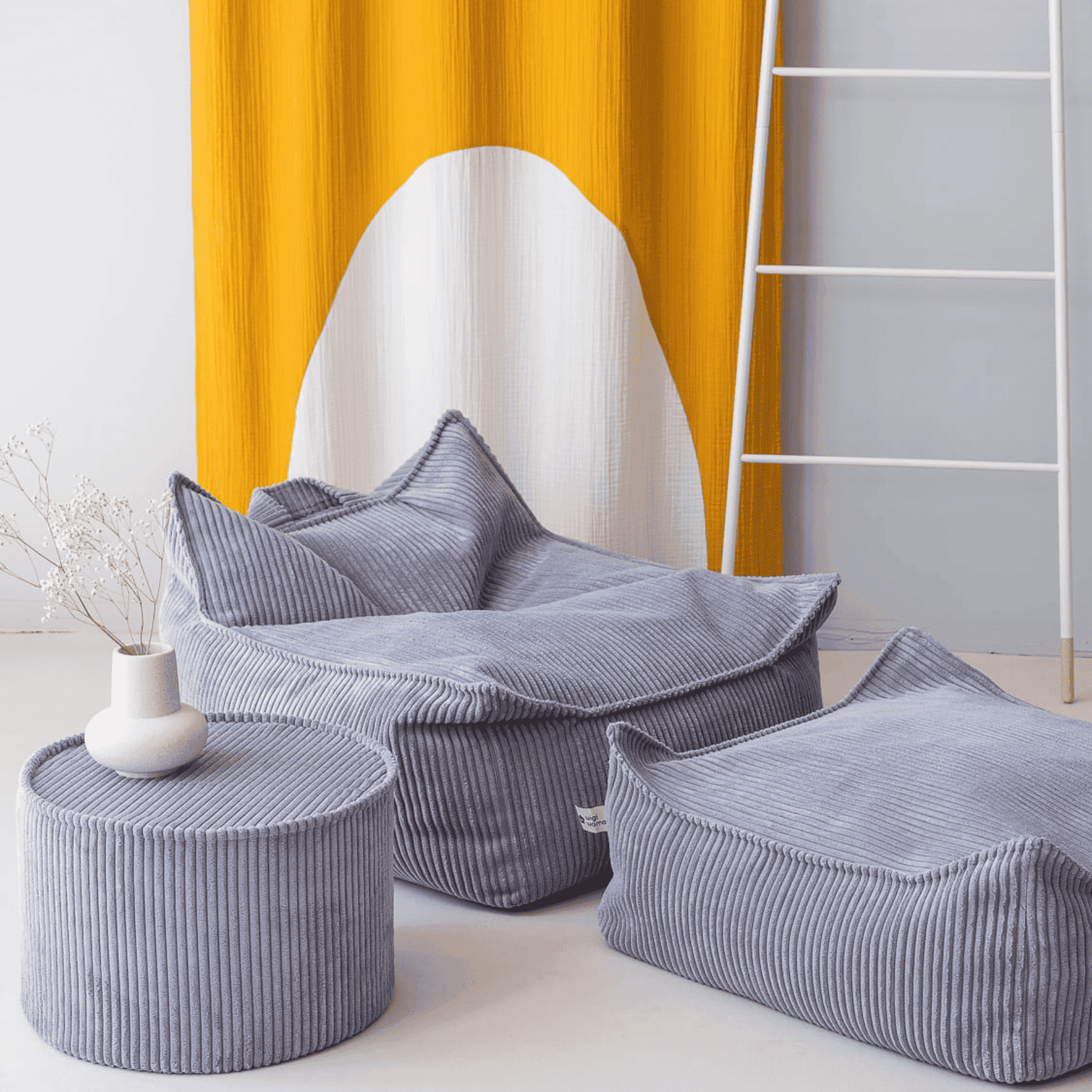 Kinder-Sitzsack Sessel aus Cord I wigiwama - LeoBabys