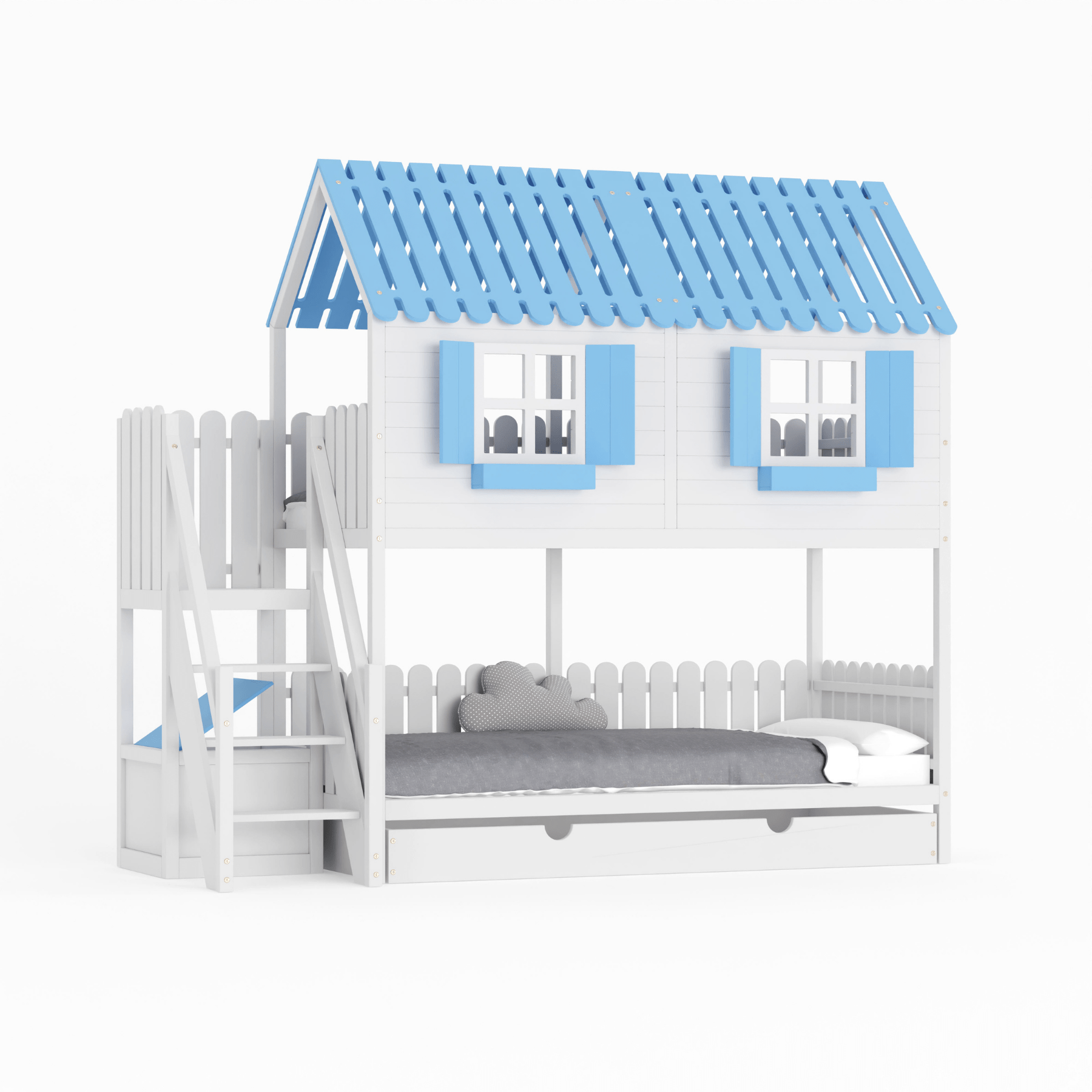 Kinderbett Hausbett Etagenbett für Kinder - Anita - LeoBabys