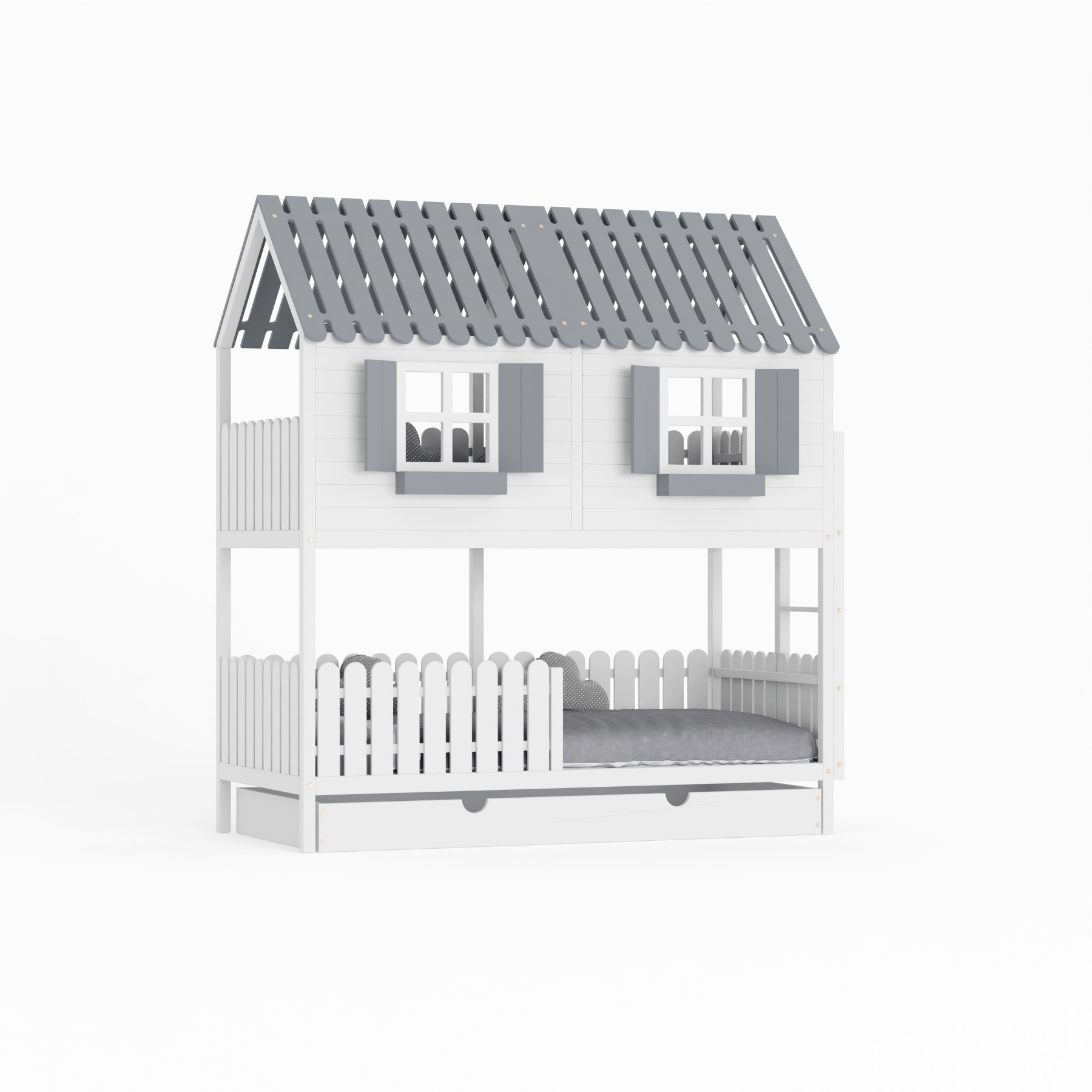 Kinderbett Hausbett Etagenbett für Kinder - Lou - LeoBabys