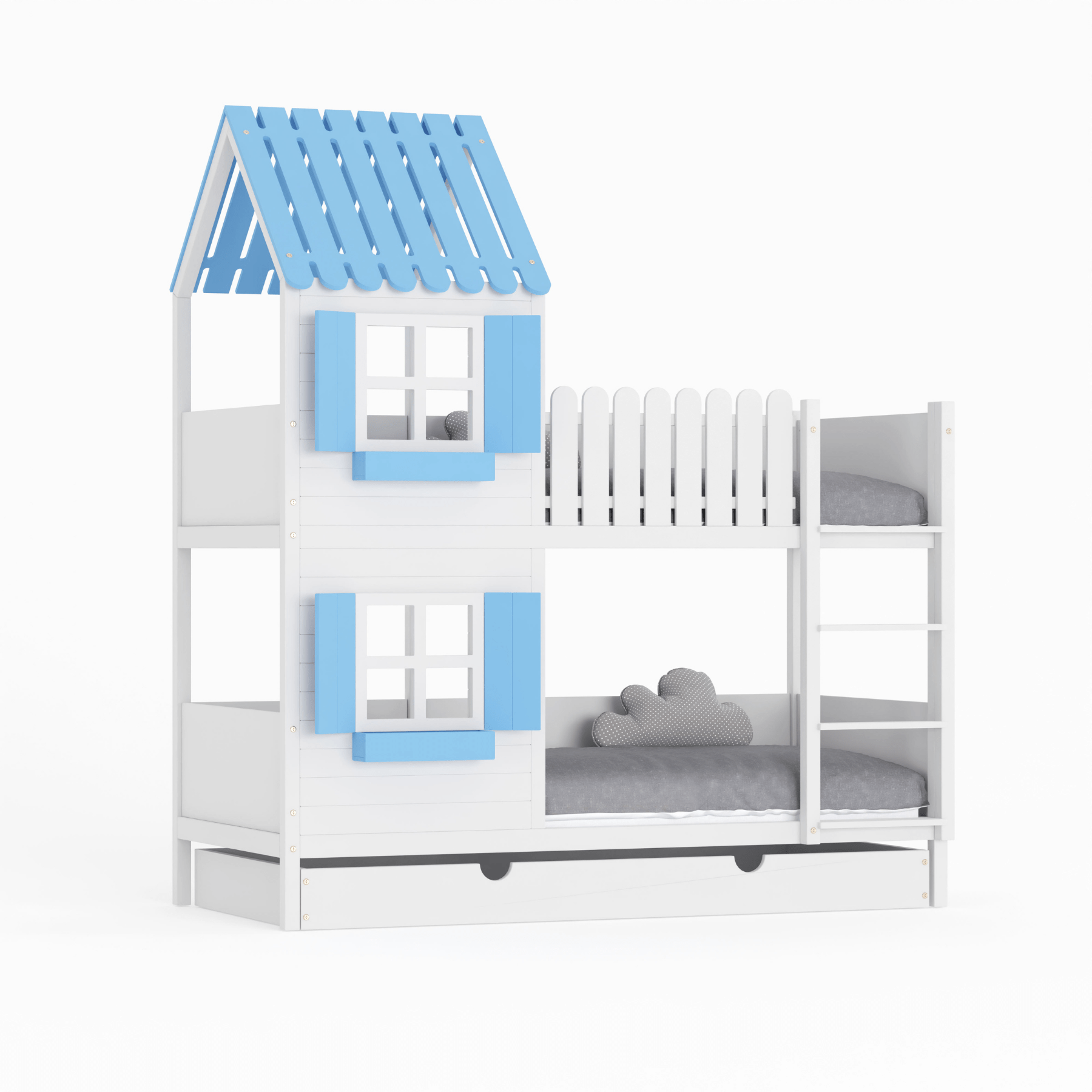 Kinderbett Hausbett Etagenbett für Kinder - Lior - LeoBabys