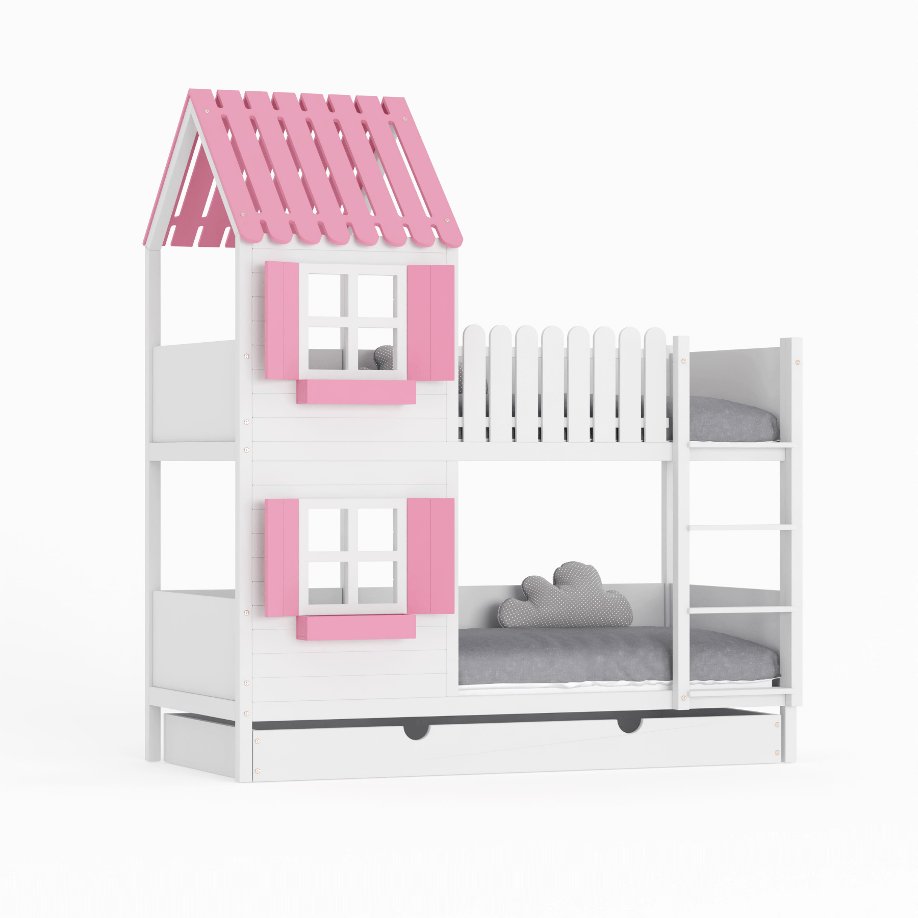 Kinderbett Hausbett Etagenbett für Kinder - Lior - LeoBabys