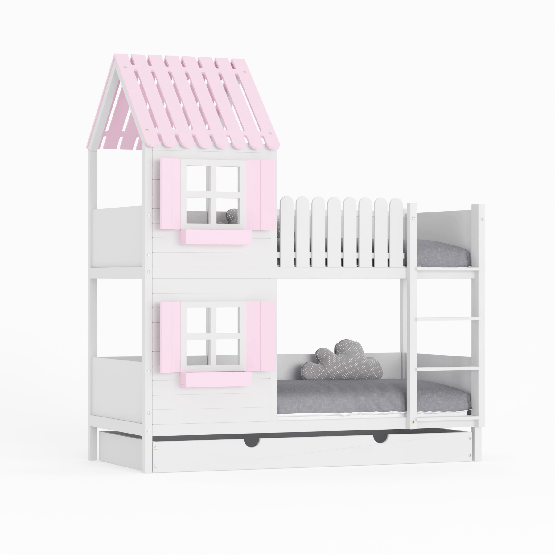 Kinderbett Hausbett Etagenbett für Kinder - Lior - LeoBabys
